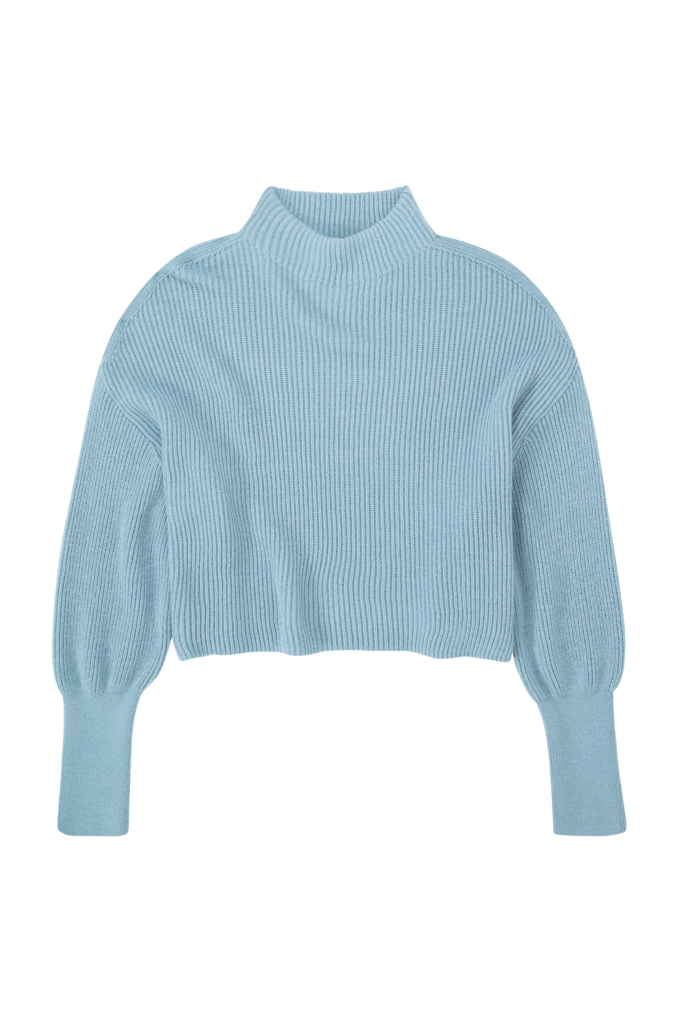 FUNNEL NECK CROPPED KNITS