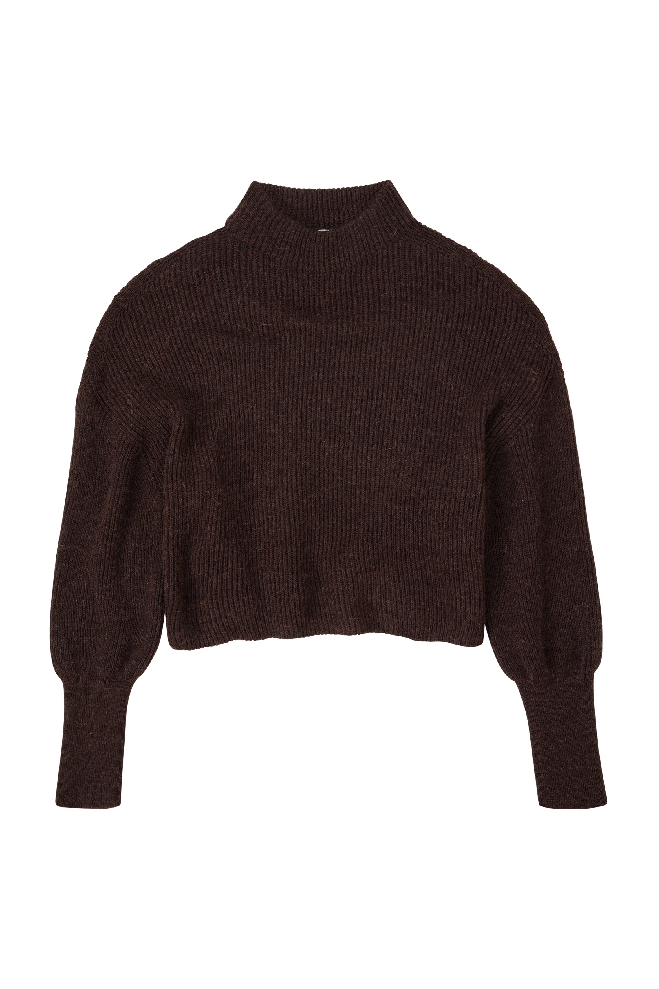 FUNNEL NECK CROPPED KNITS