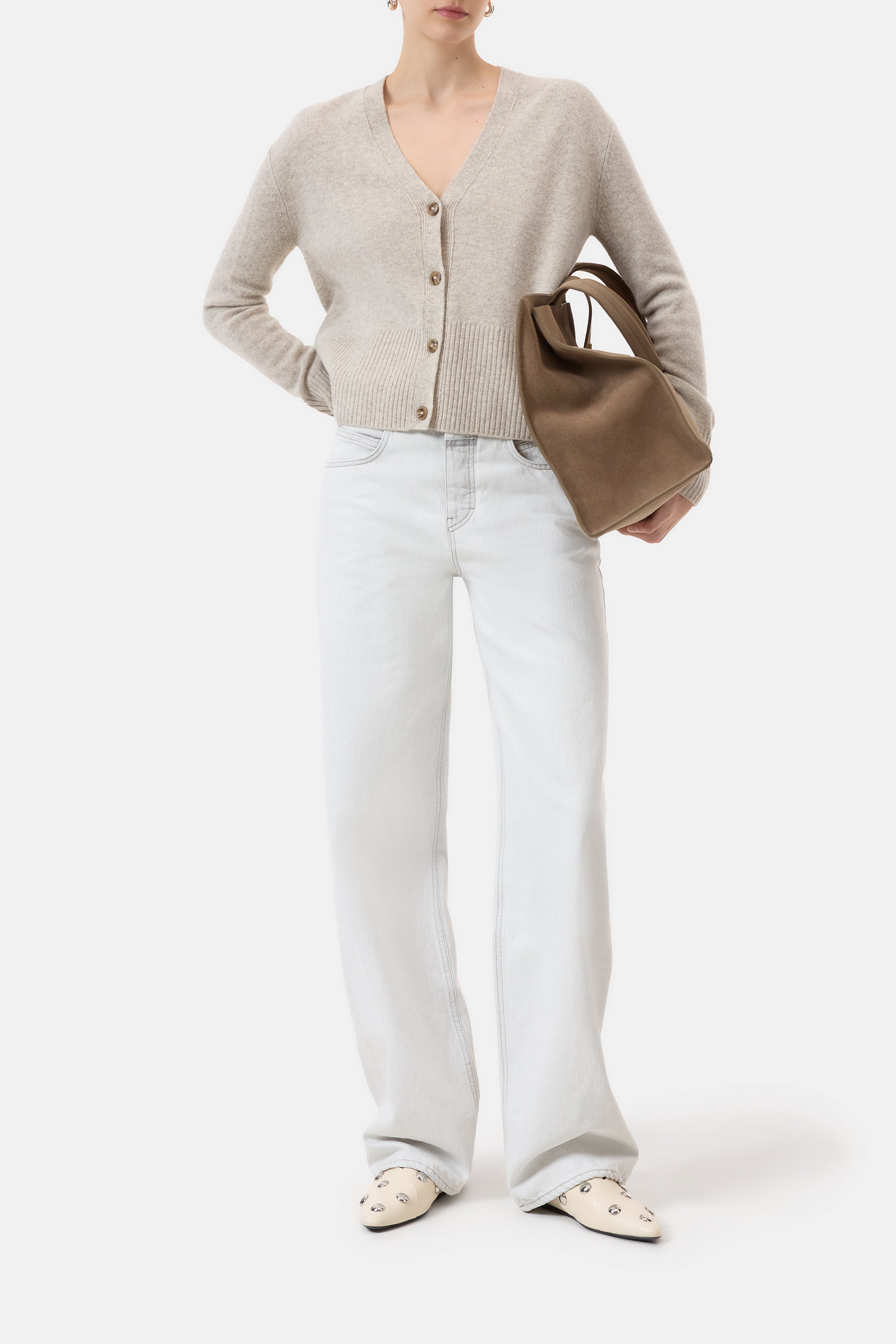 V NECK CARDIGAN