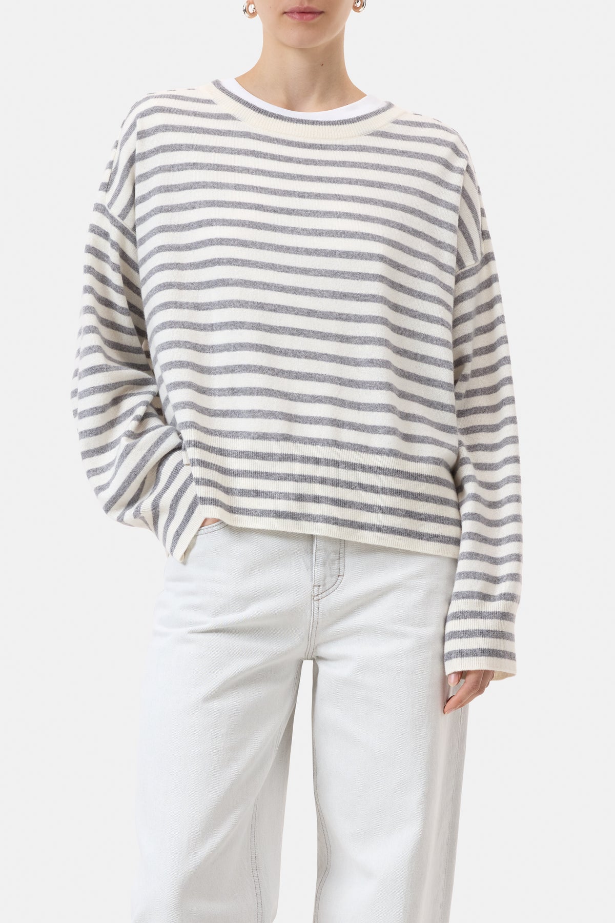 Striped crew neck long sleeve