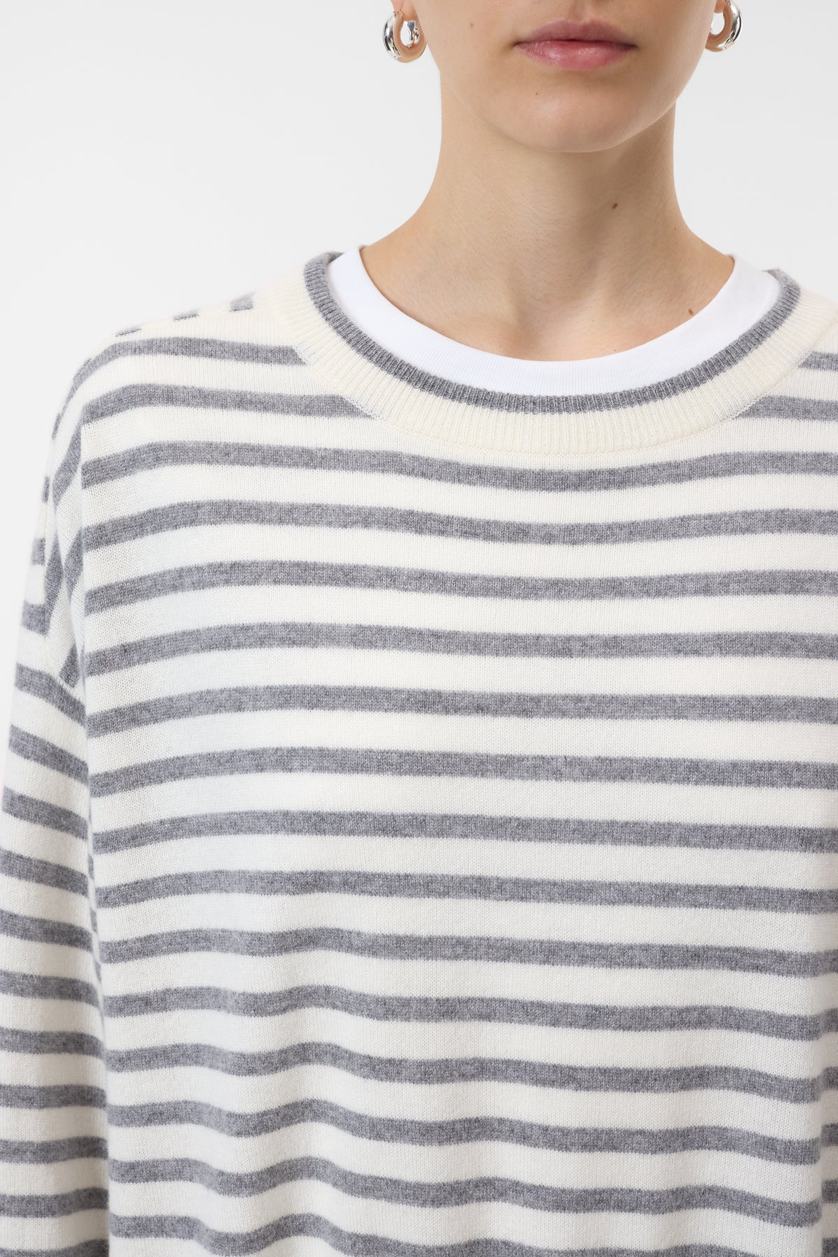 Striped crew neck long sleeve