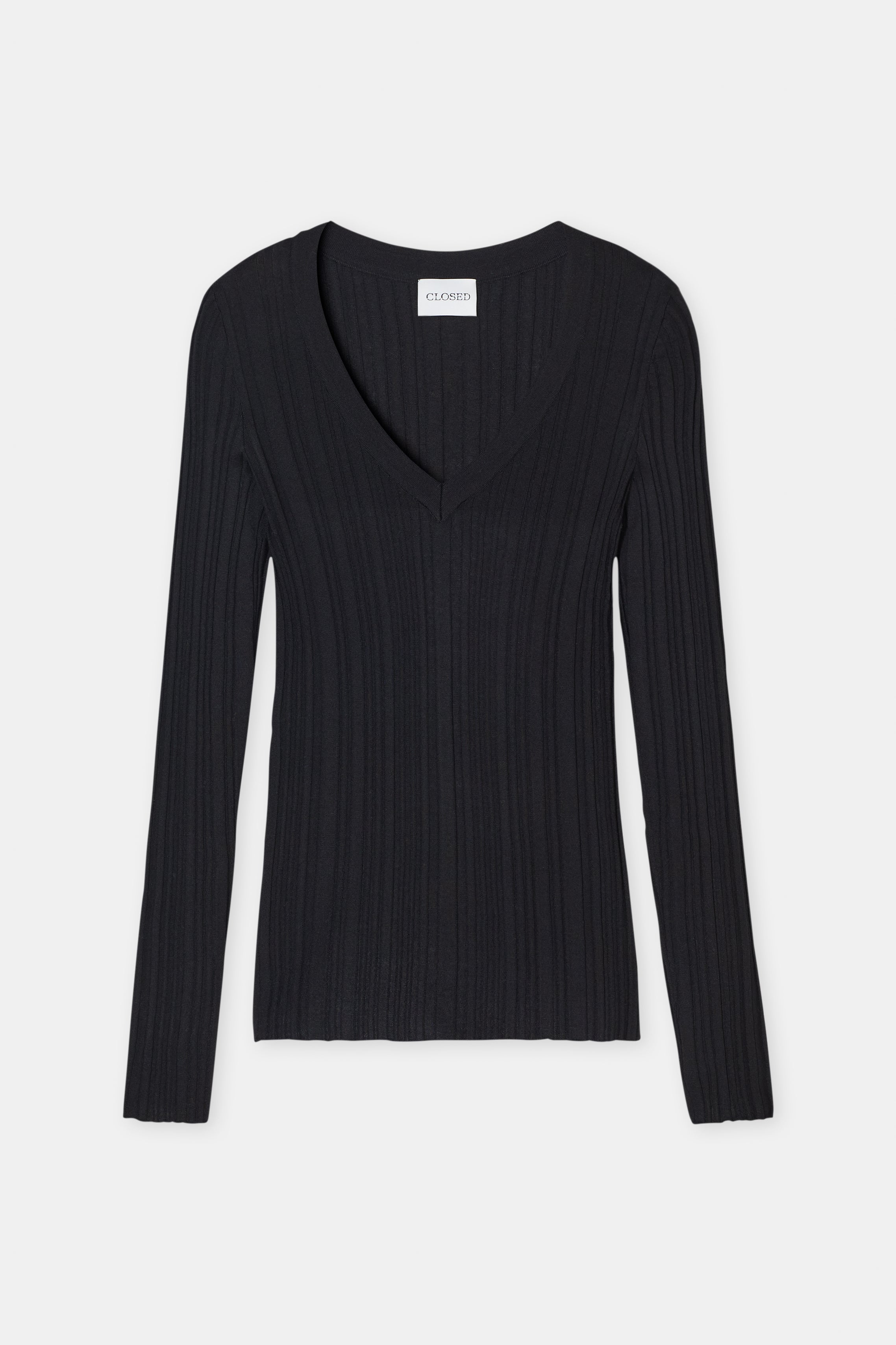 SLIM V-NECK LONG SLEEVE