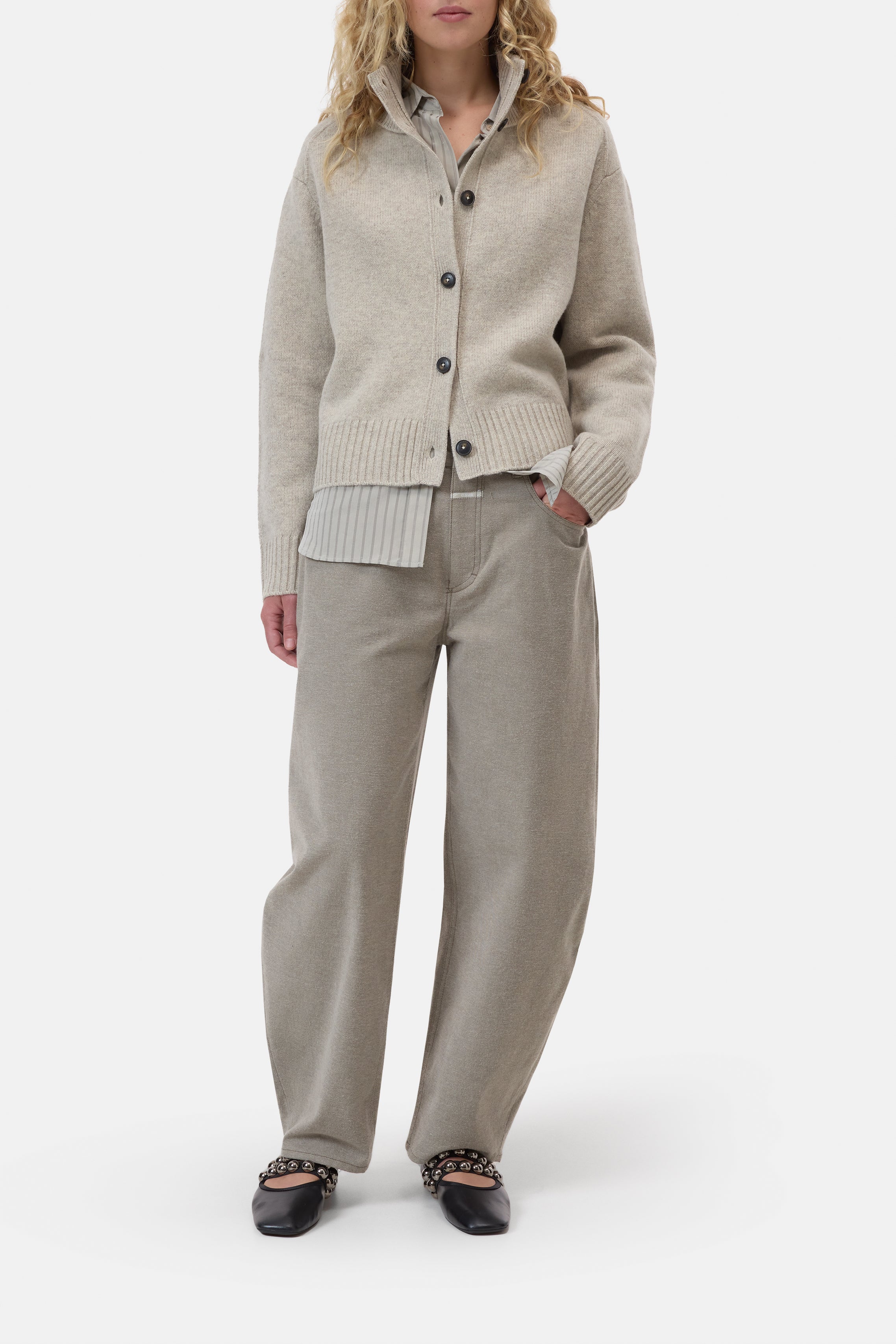 ROLLNECK CARDIGAN