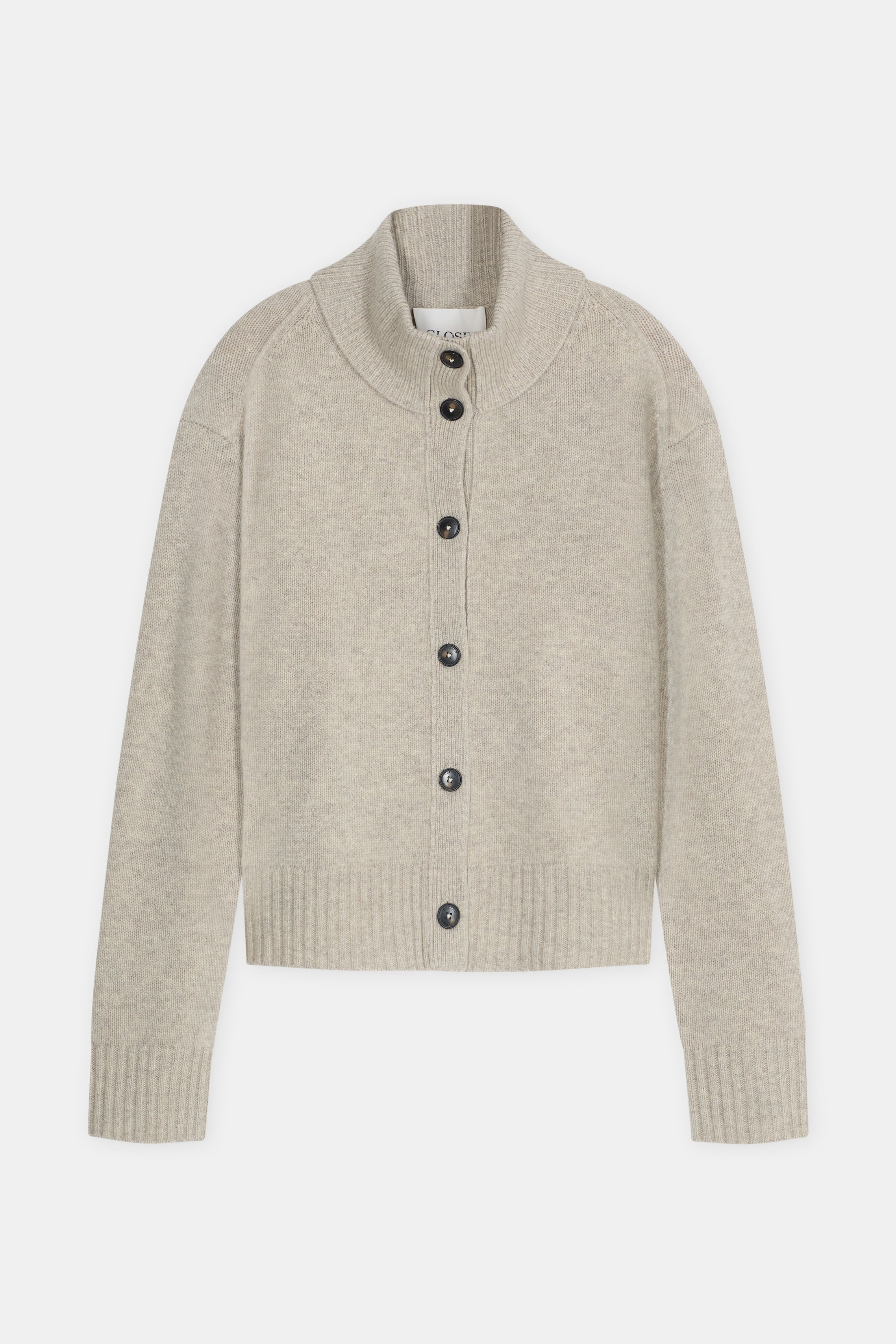 ROLLNECK CARDIGAN