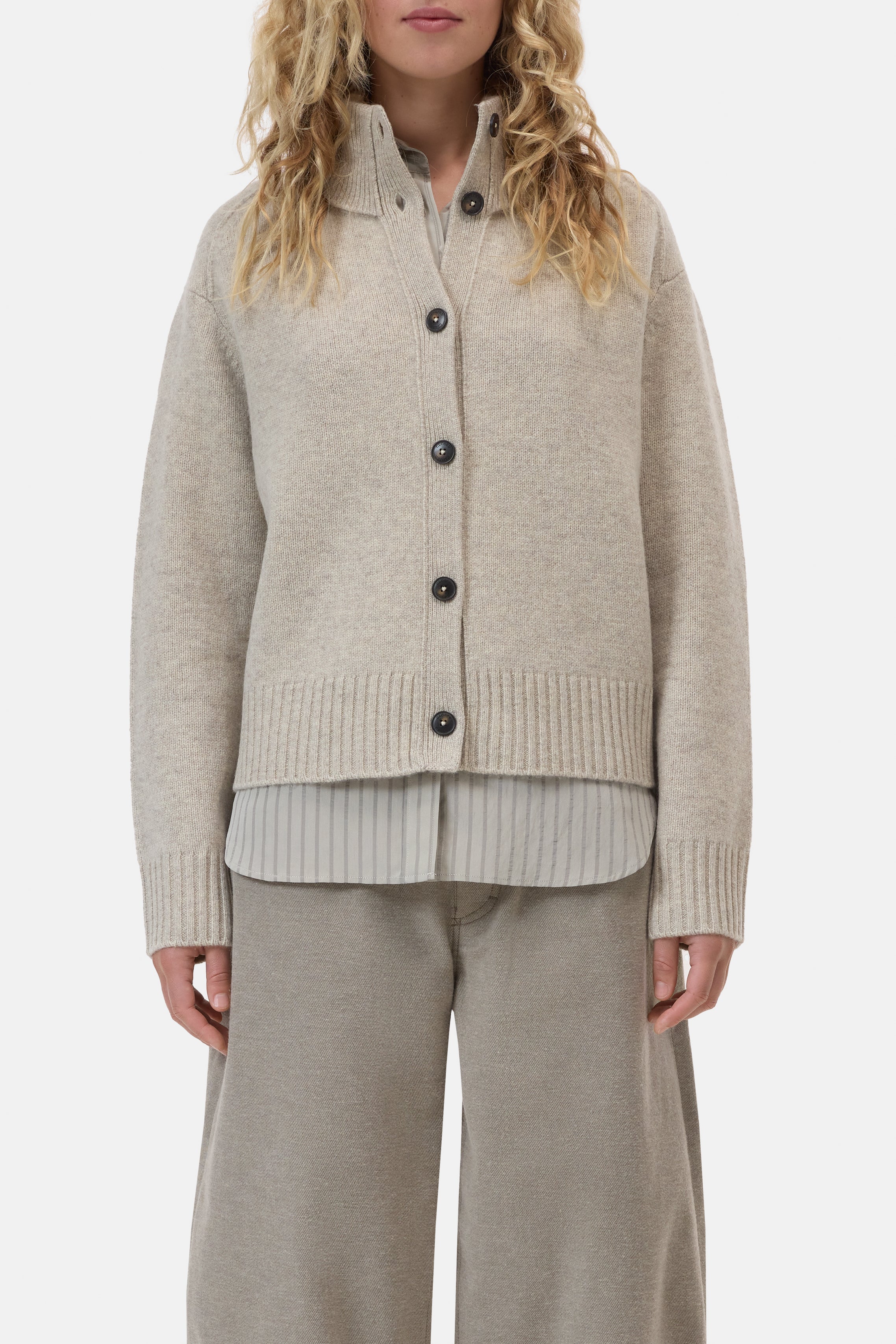 ROLLNECK CARDIGAN