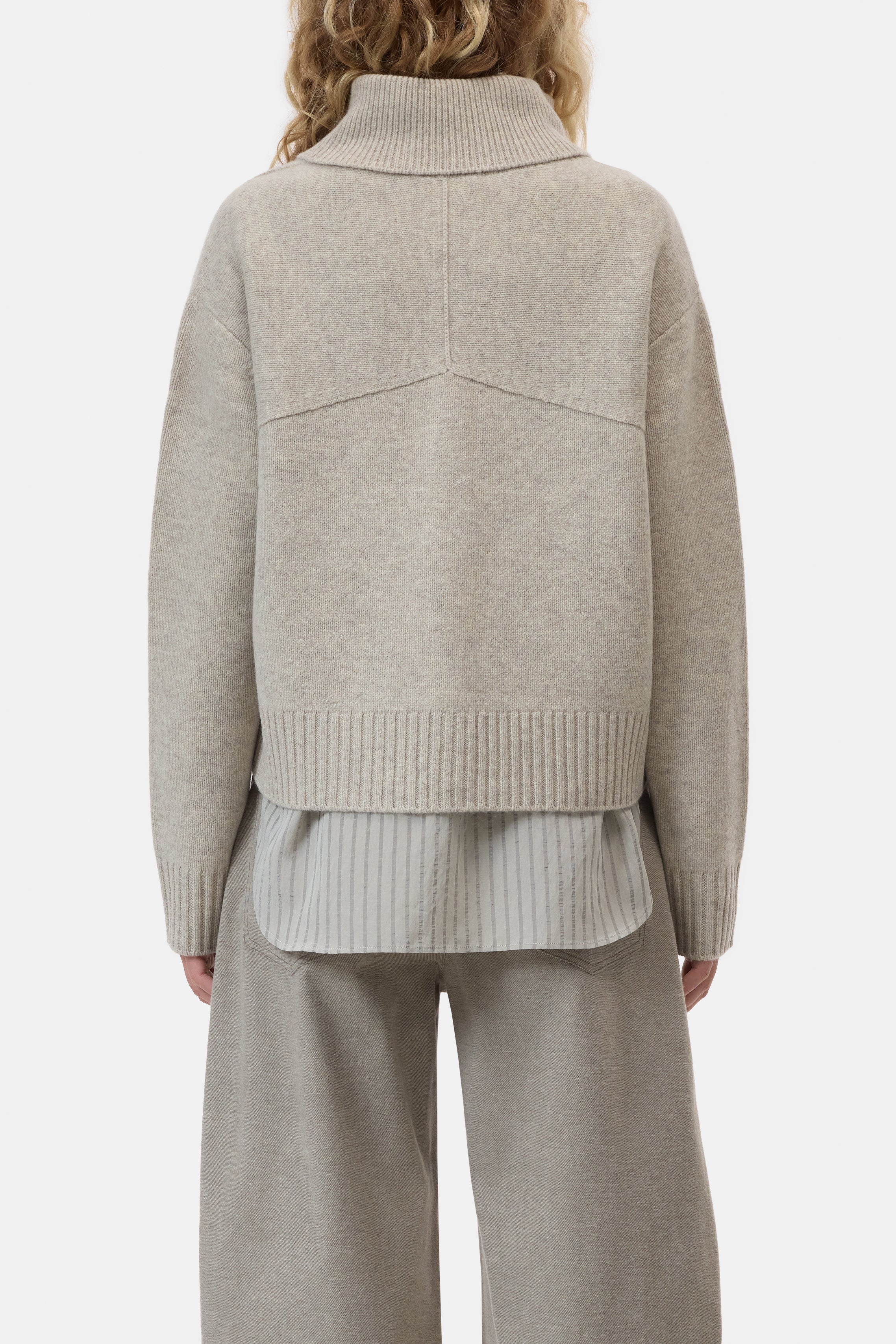 ROLLNECK CARDIGAN