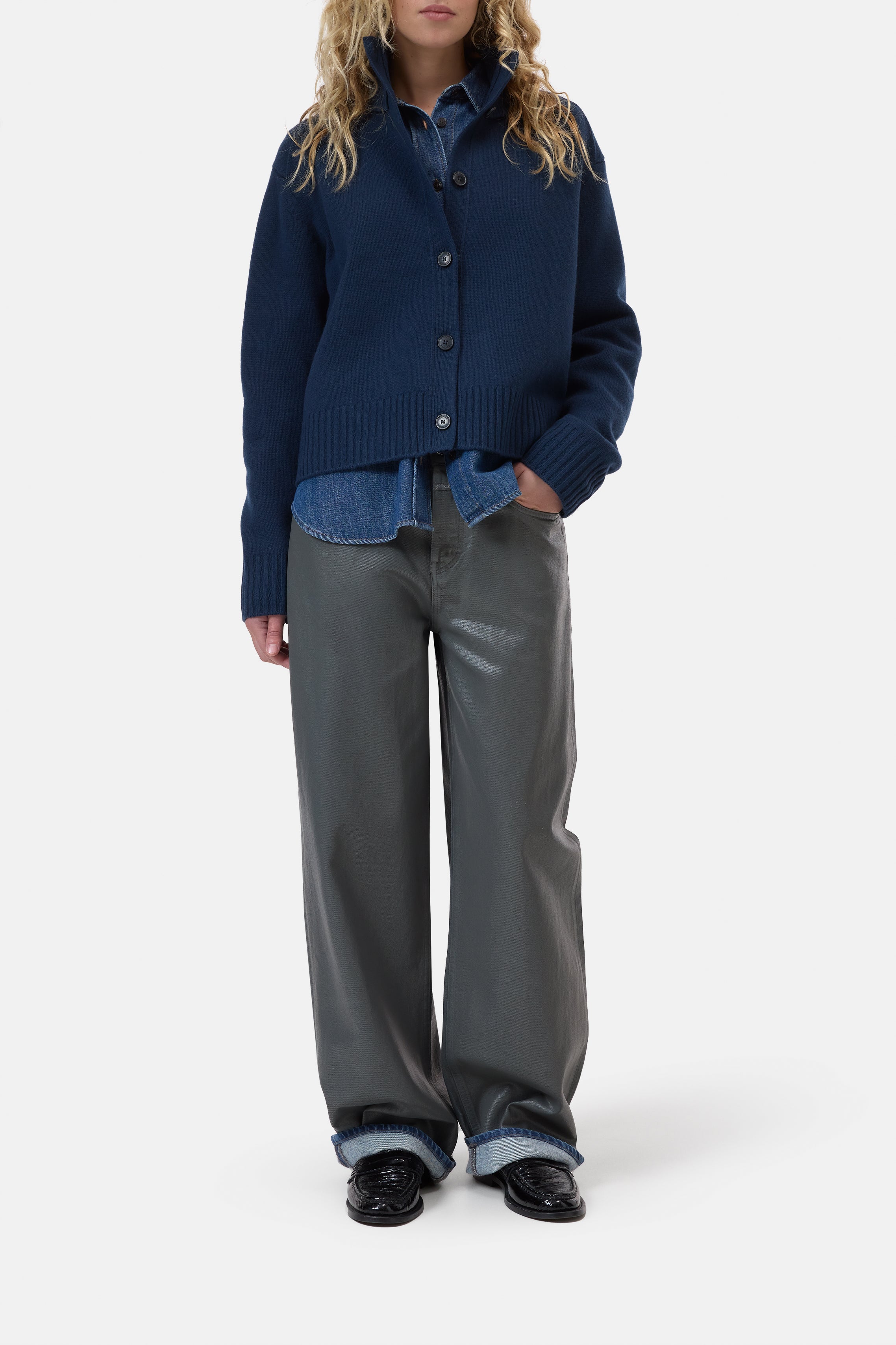 ROLLNECK CARDIGAN