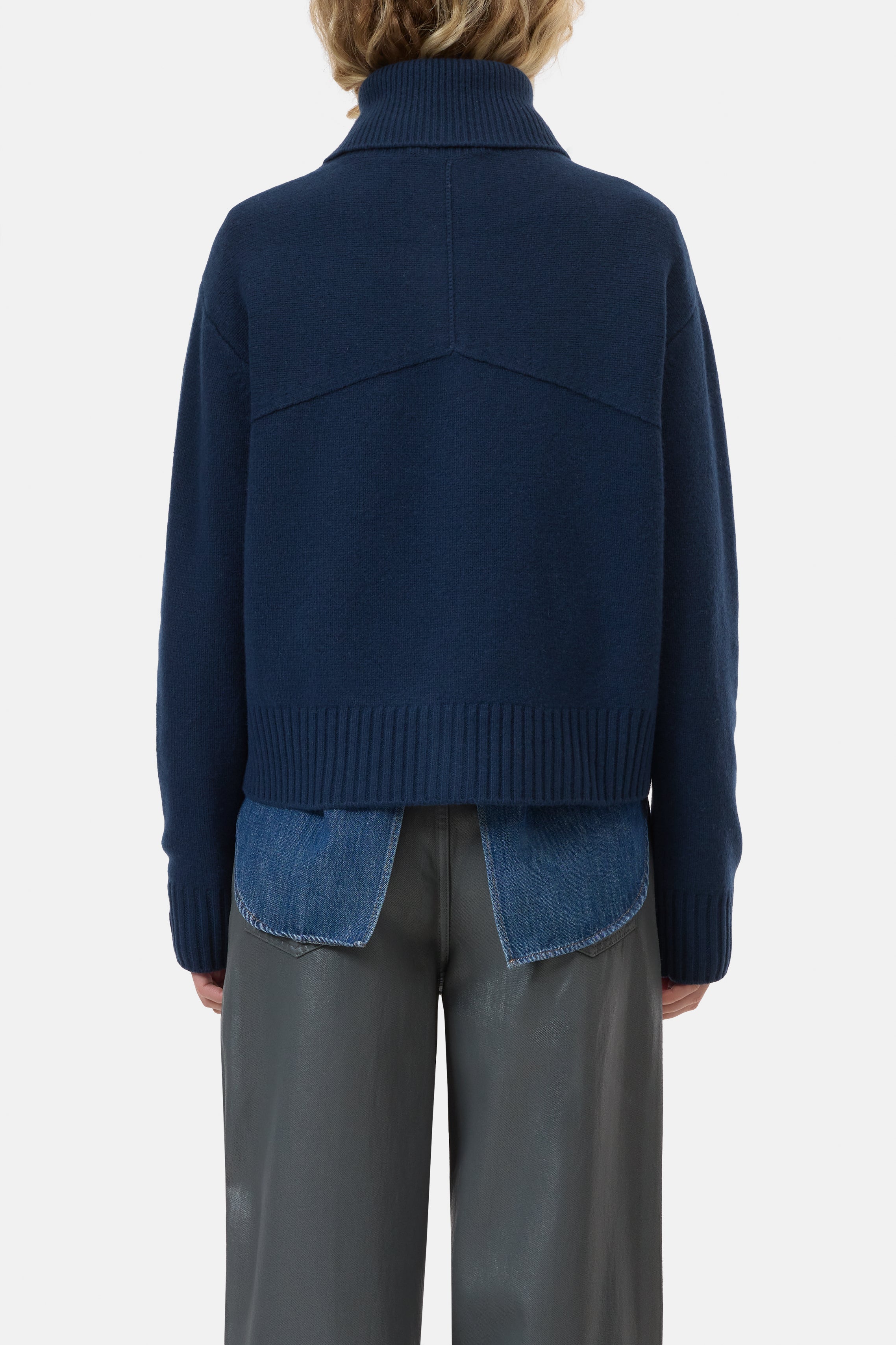 ROLLNECK CARDIGAN
