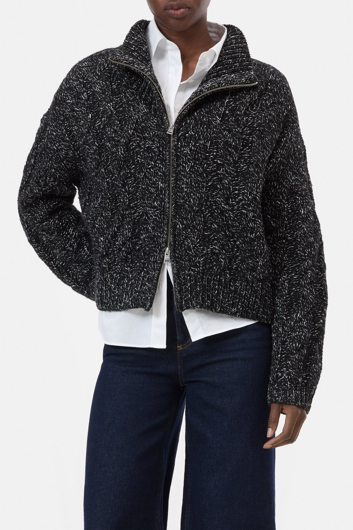 Troyer zip cardigan
