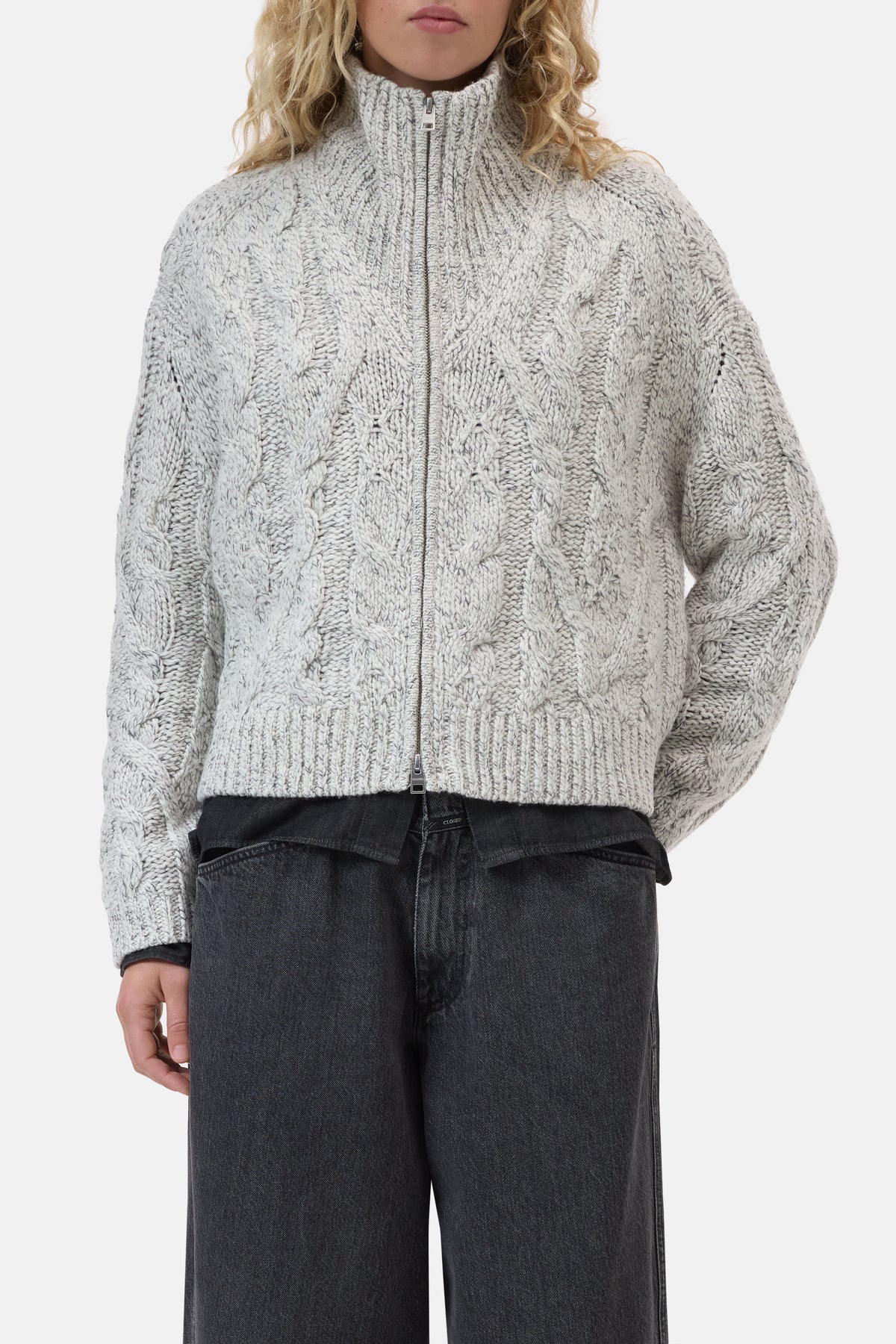 Troyer zip cardigan