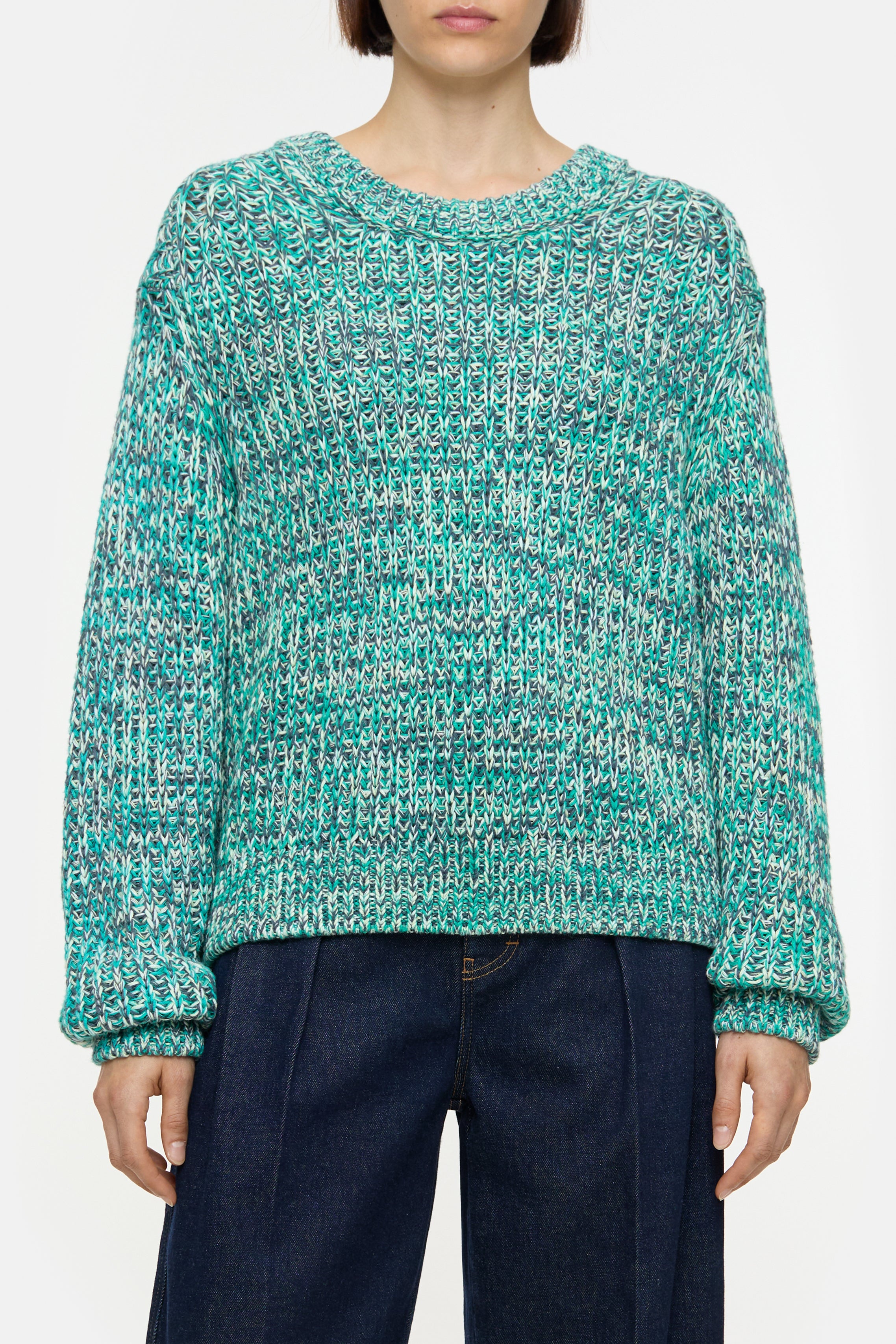 CROPPED CREW NECK-Strick & Pullover-Closed-XXS-MEADOW GREEN-ARCHIVIST