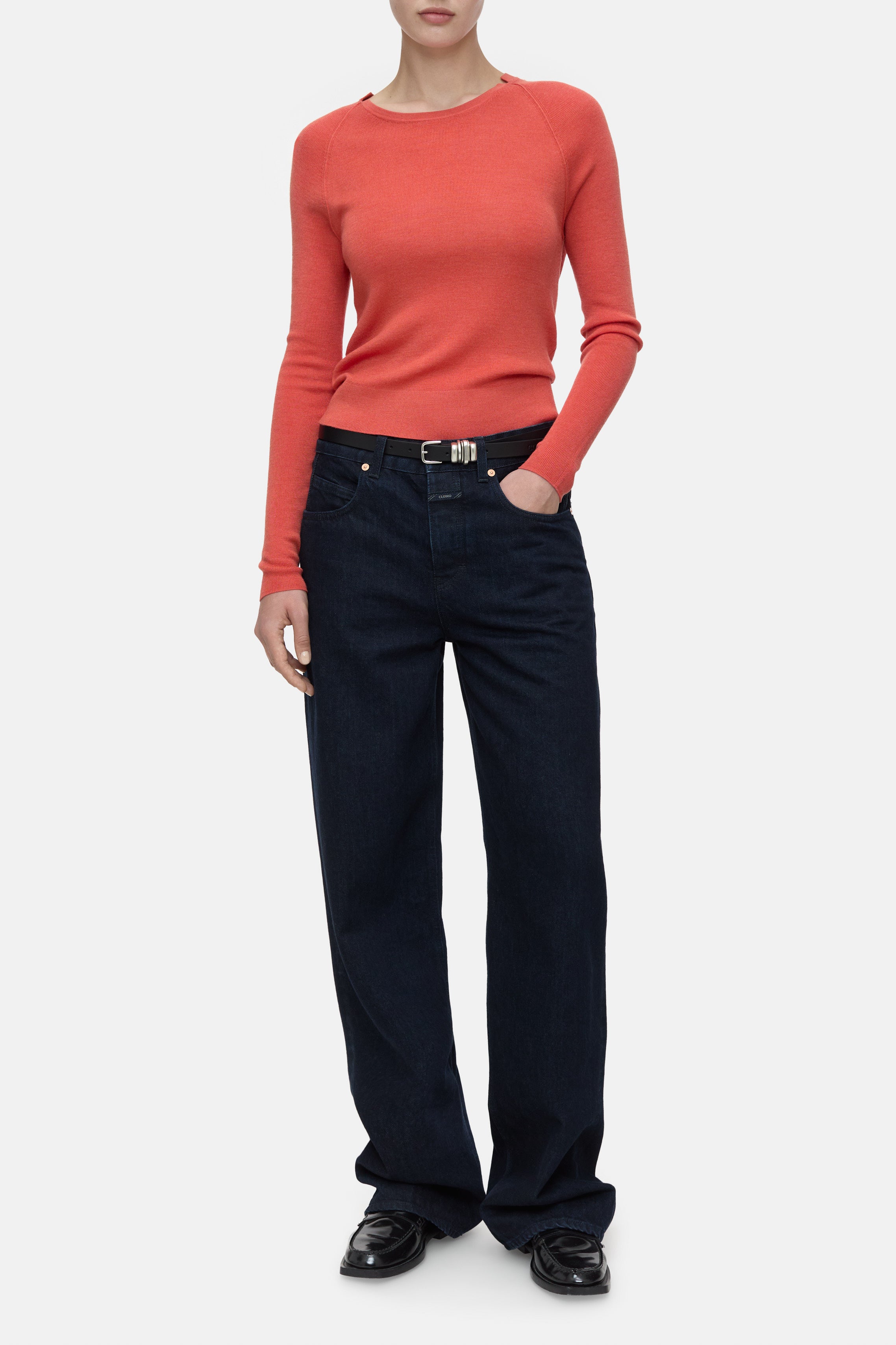 Closed-SLIM CREW NECK-Strick & Pullover-Black-Deal-Outlet-by-ARCHIVIST