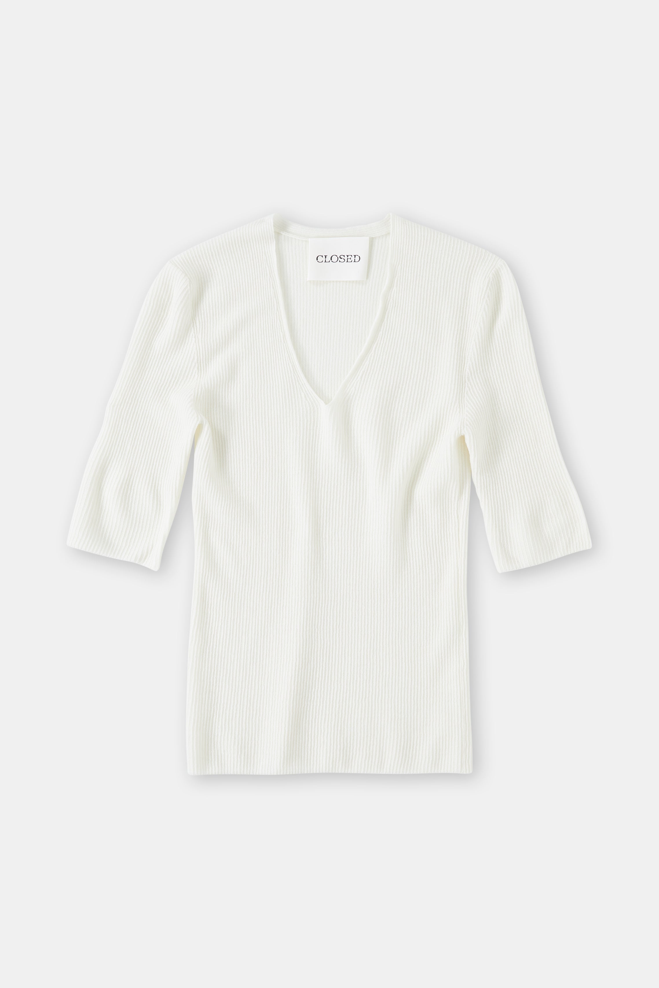 Closed-SLIM VNECK SHORT SLEEVE-Strick & Pullover-Black-Deal-Outlet-by-ARCHIVIST