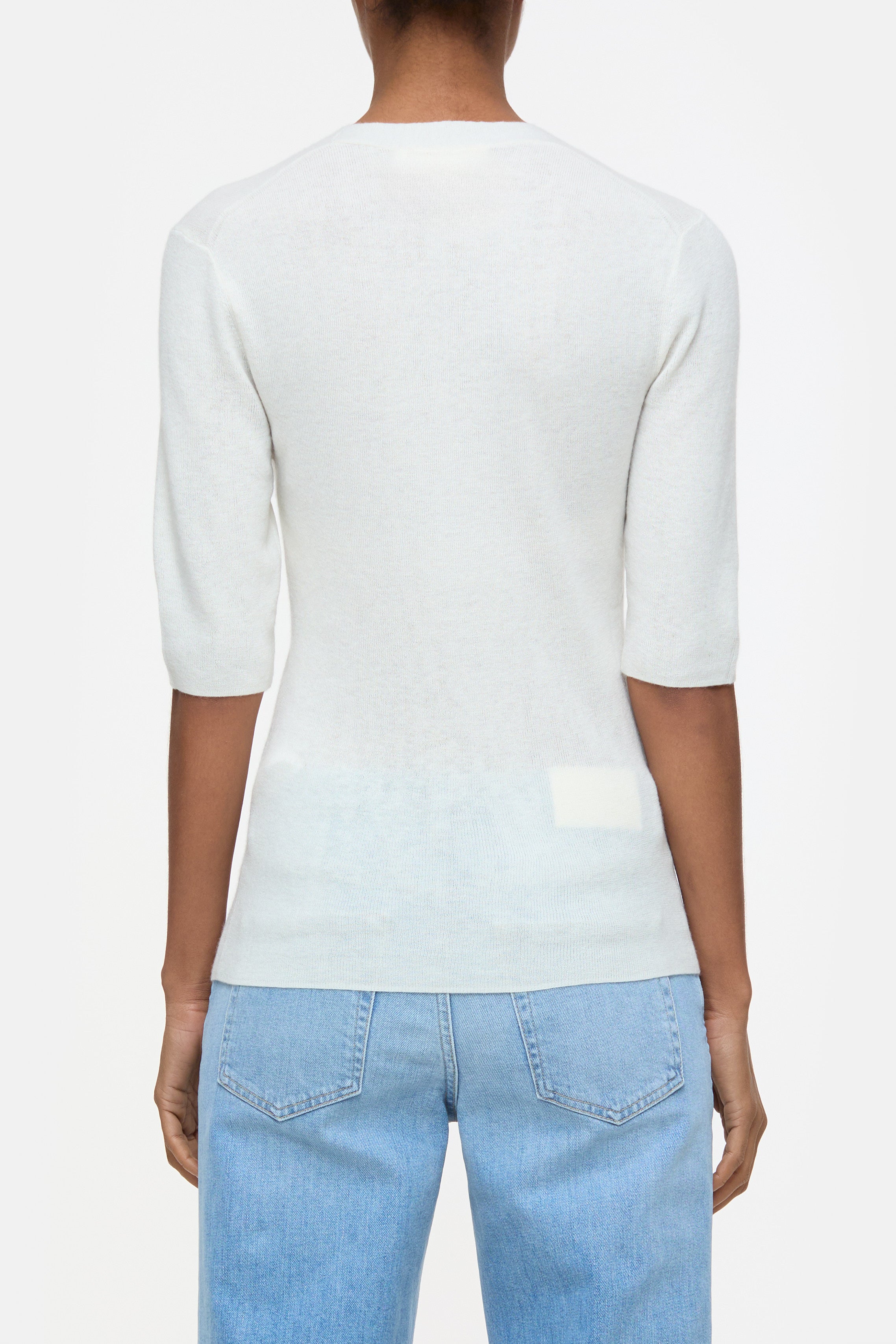 Closed-SLIM VNECK SHORT SLEEVE-Strick & Pullover-Black-Deal-Outlet-by-ARCHIVIST