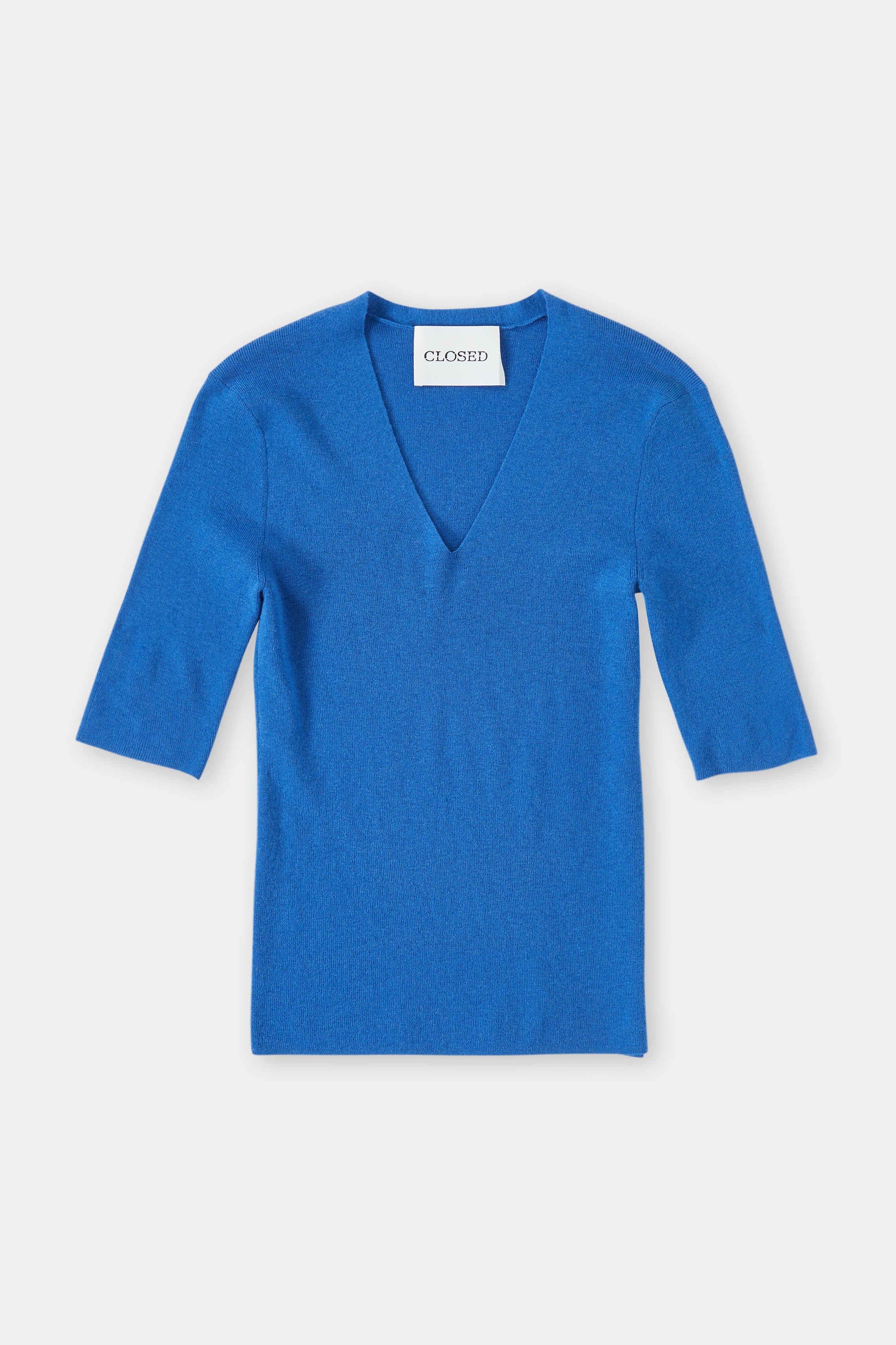 Closed-SLIM VNECK SHORT SLEEVE-Strick & Pullover-Black-Deal-Outlet-by-ARCHIVIST