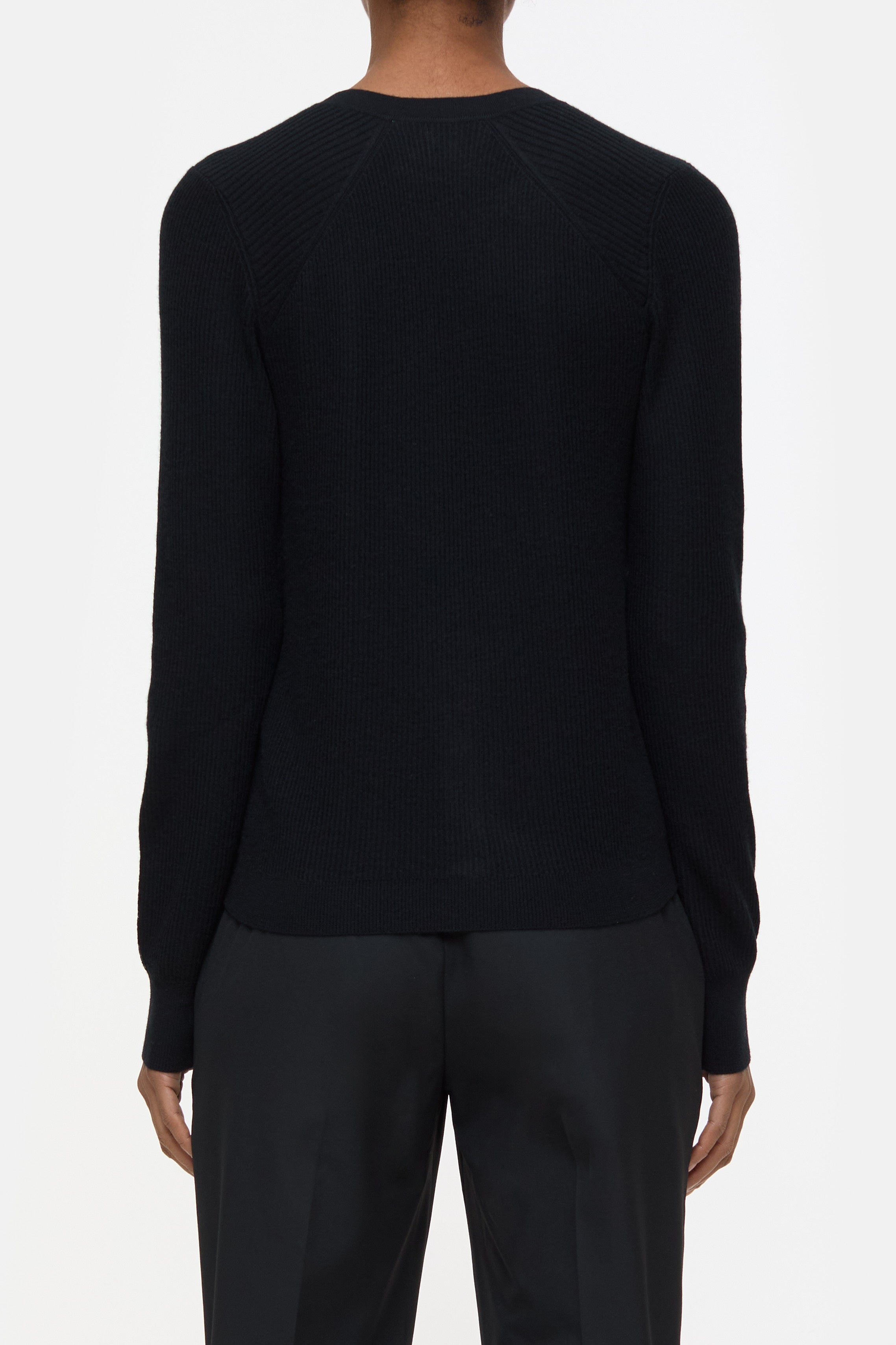 Closed-V CARDIGAN LONG SLEEVE-Strick & Pullover-Black-Deal-Outlet-by-ARCHIVIST
