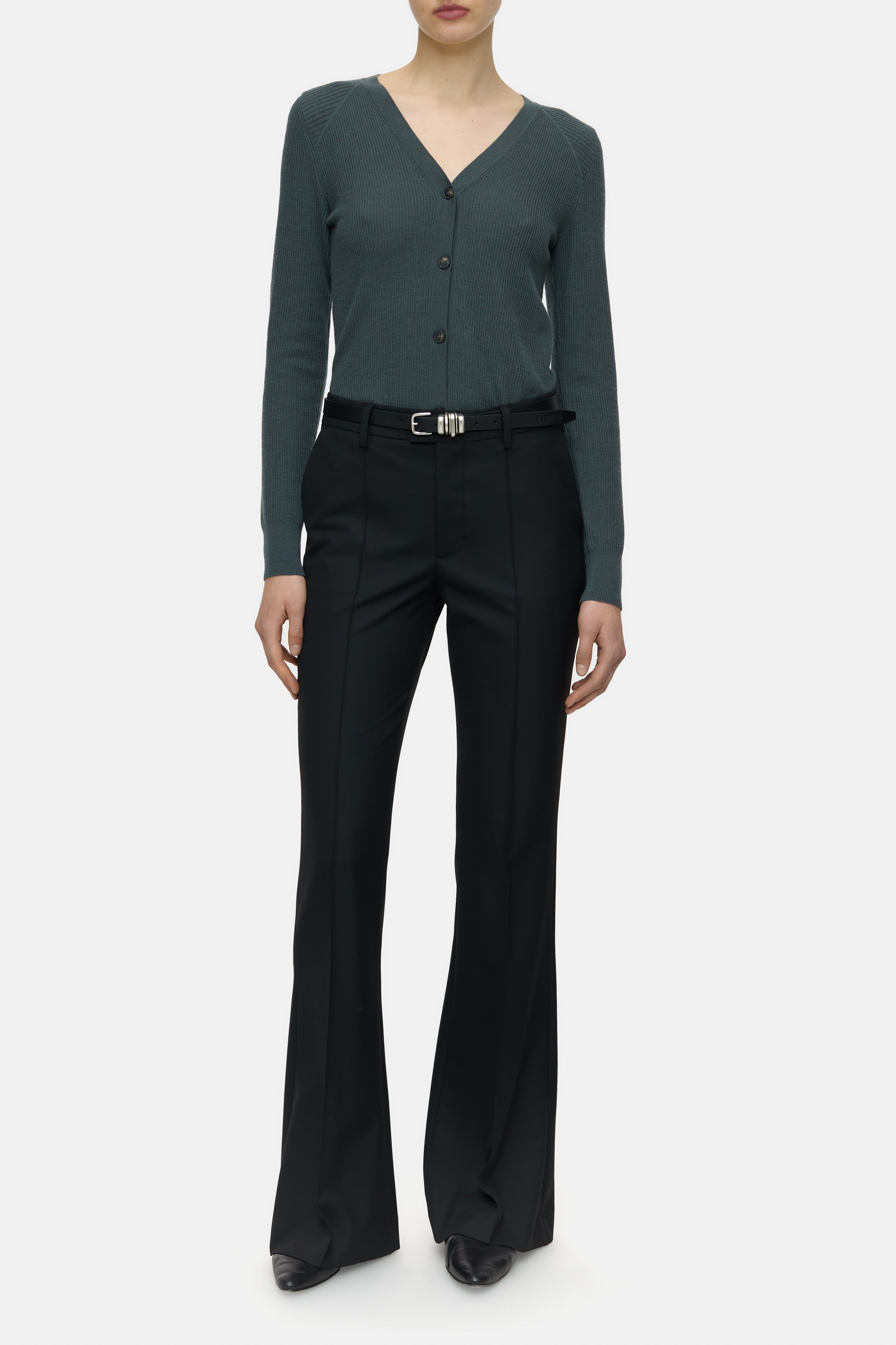 Closed-V CARDIGAN LONG SLEEVE-Strick & Pullover-Black-Deal-Outlet-by-ARCHIVIST