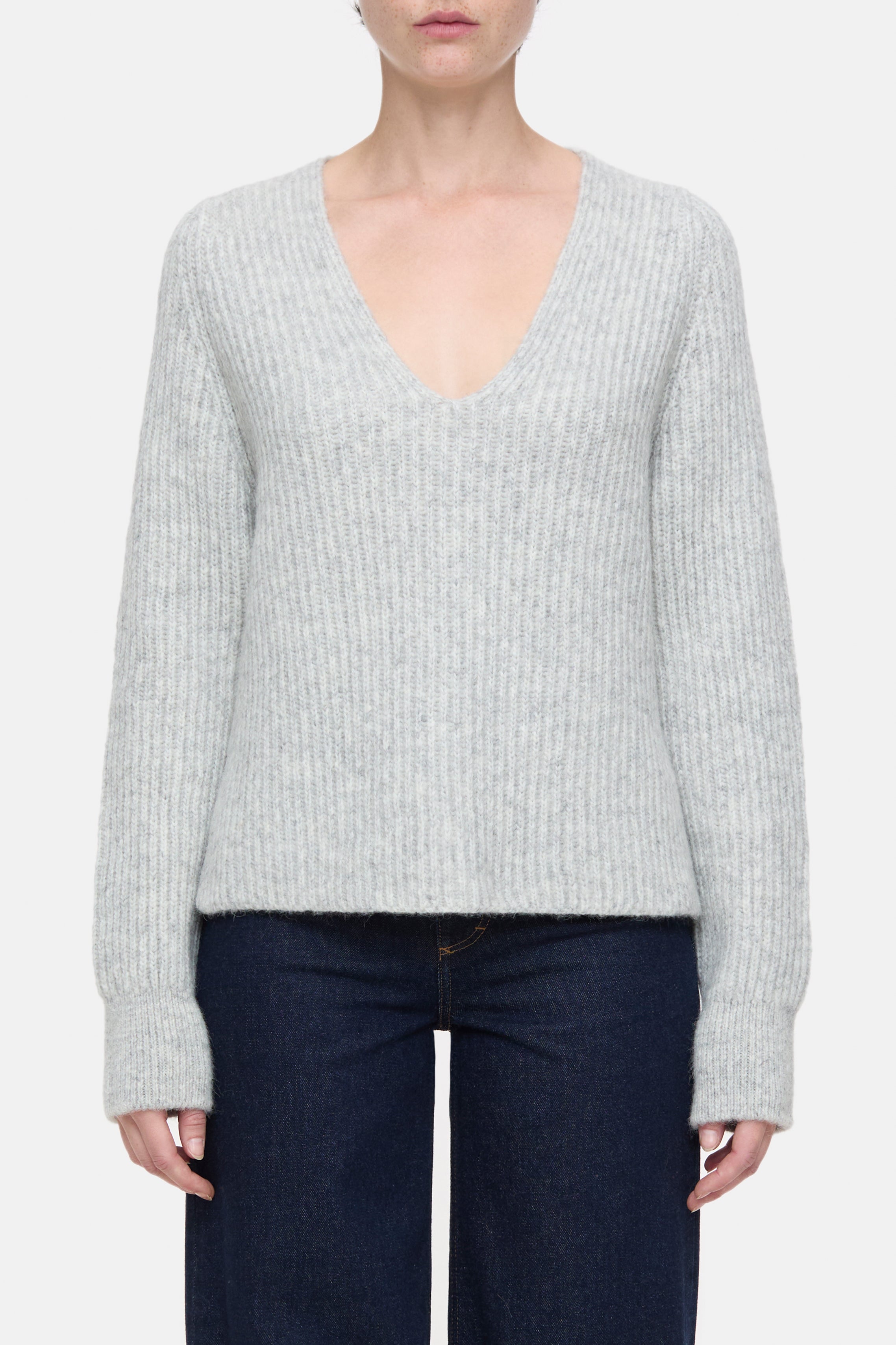 Closed-V NECK LONG SLEEVE-Strick & Pullover-Black-Deal-Outlet-by-ARCHIVIST