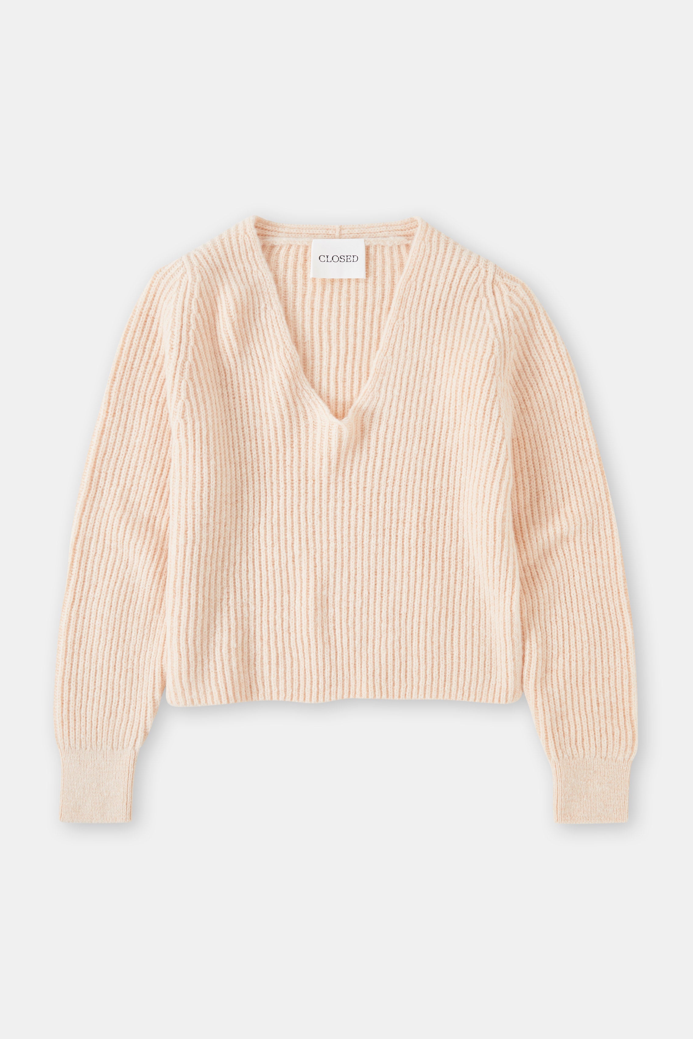 Closed-V NECK LONG SLEEVE-Strick & Pullover-Black-Deal-Outlet-by-ARCHIVIST