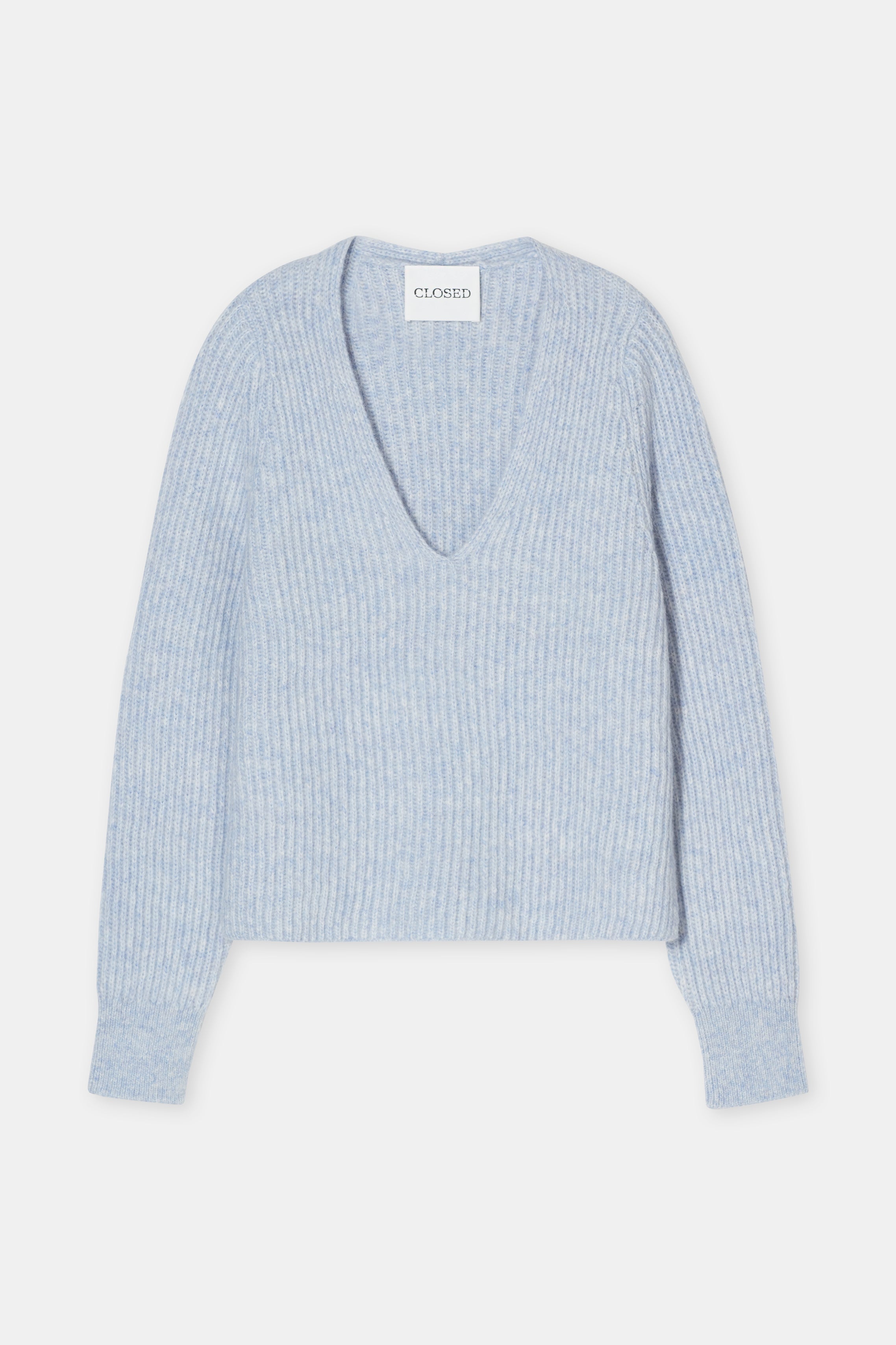 Closed-V NECK LONG SLEEVE-Strick & Pullover-Black-Deal-Outlet-by-ARCHIVIST