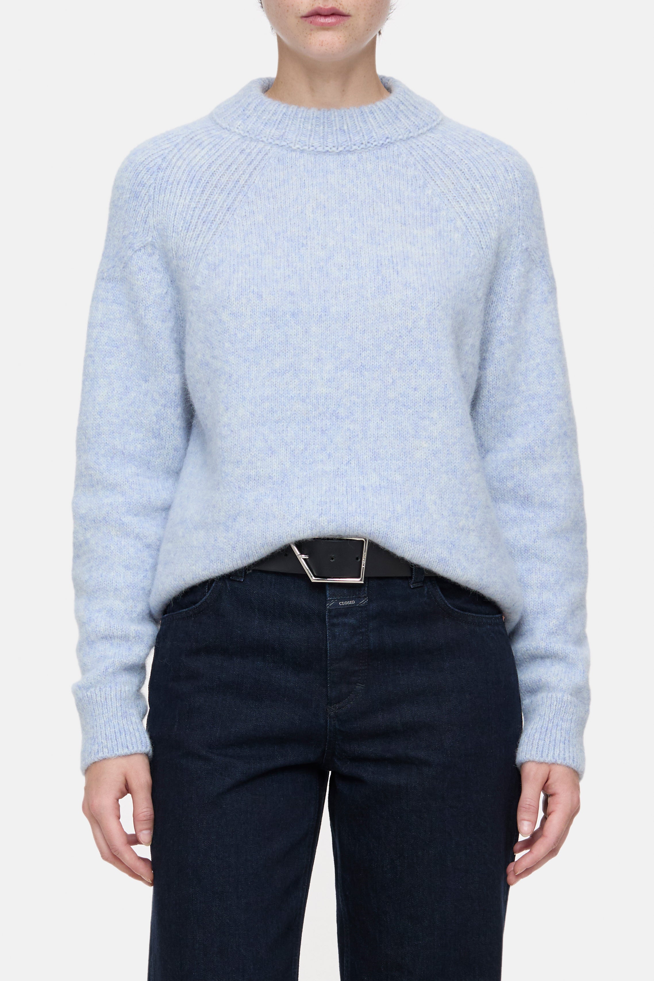 Closed-CREW NECK LONG SLEEVE KNITS-Strick & Pullover-Black-Deal-Outlet-by-ARCHIVIST