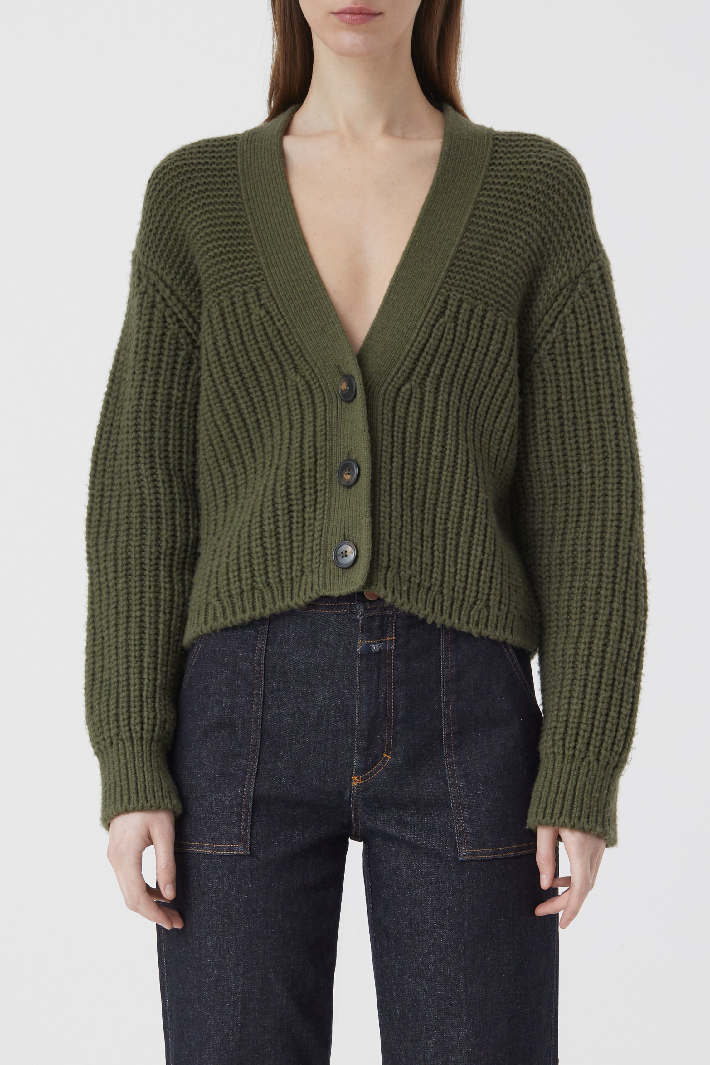 V CARDIGAN LONG SLEEVE KNITS