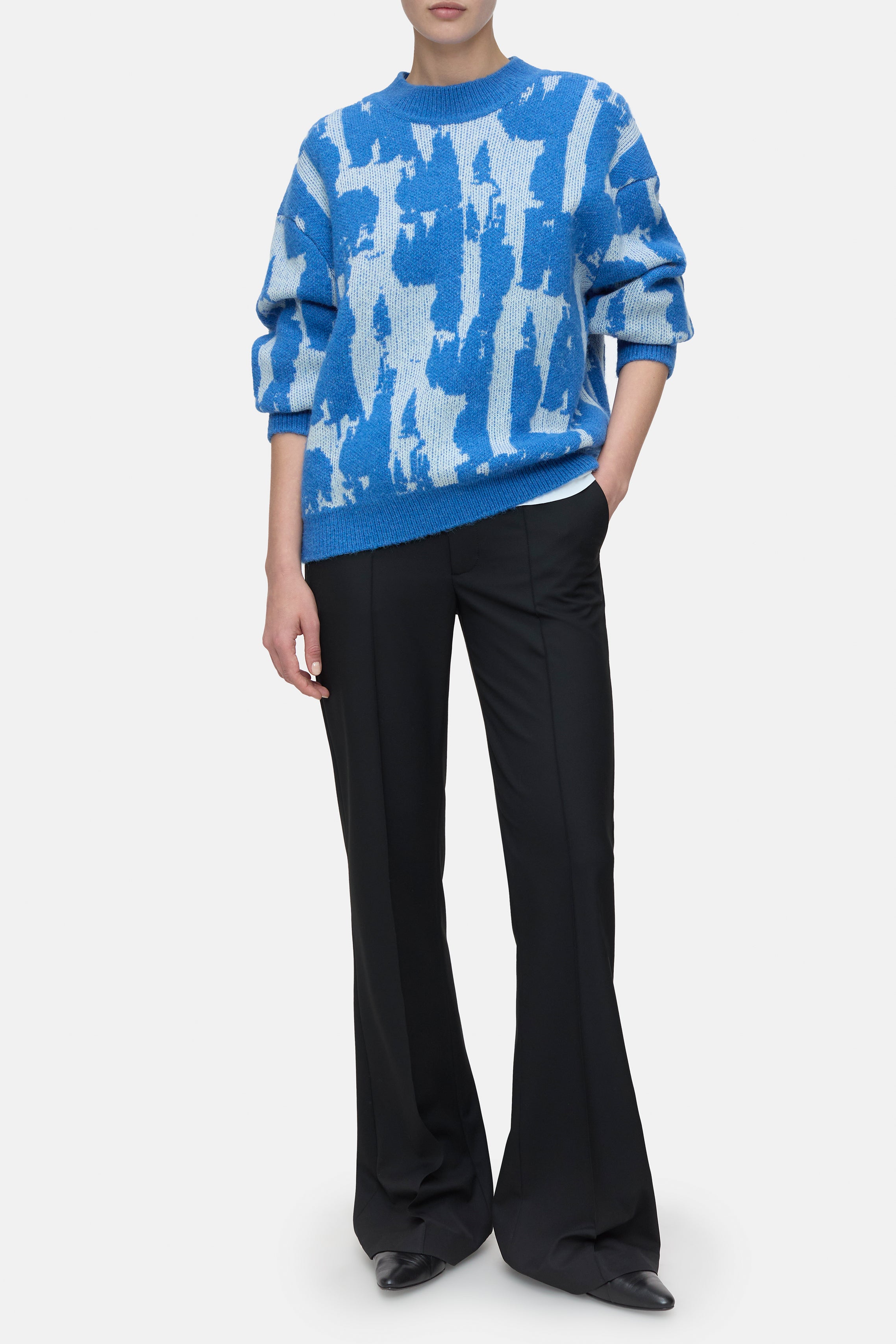 Closed-CREW NECK JACQUARD-Strick & Pullover-Black-Deal-Outlet-by-ARCHIVIST