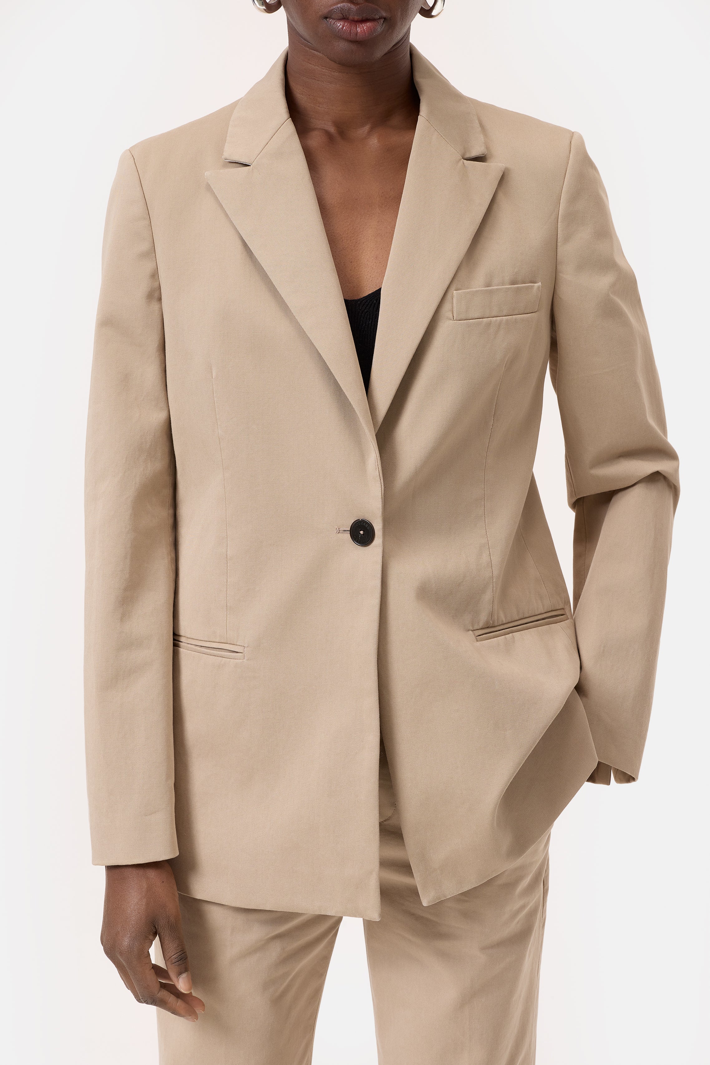 SLIM BLAZER-Jacken & Mäntel-Closed-XXS-DARK CHINO BEIGE-ARCHIVIST