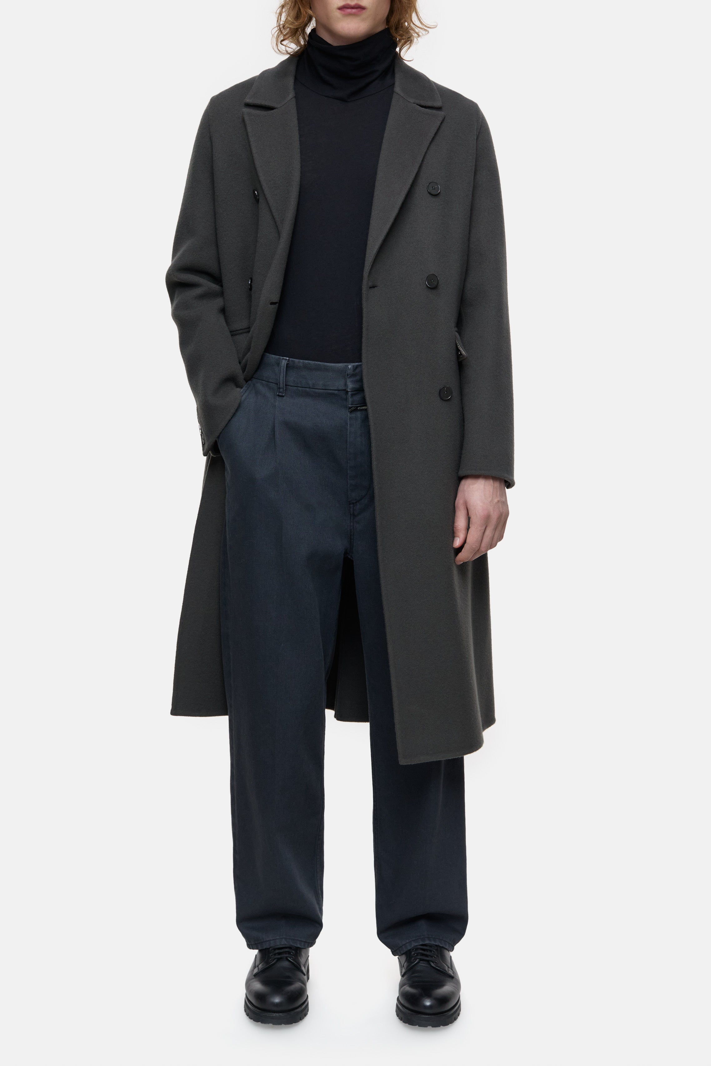 Closed-DOUBLE BREASTED COAT-Jacken & Mäntel-Black-Deal-Outlet-by-ARCHIVIST