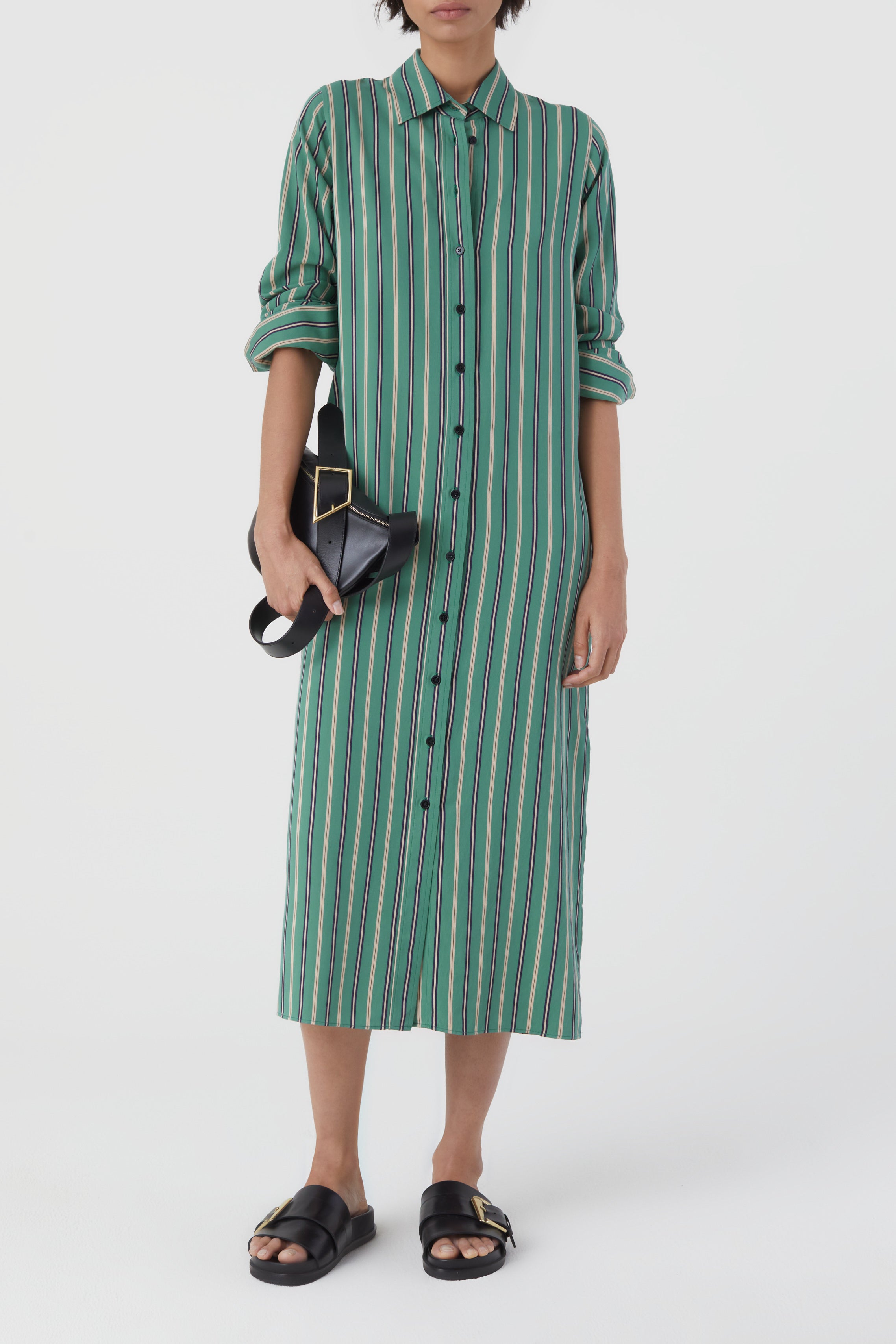 MAXI SHIRT DRESS-Kleider & Röcke-Closed-XXS-NEW GREEN-ARCHIVIST
