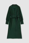 CLOSED-BELTED V NECK DRESS DRESSES-ARCHIVE-SALE-OUTLET-Lagerverkauf-Kleider & Röcke-S-FERN GREEN-ARCHIVIST