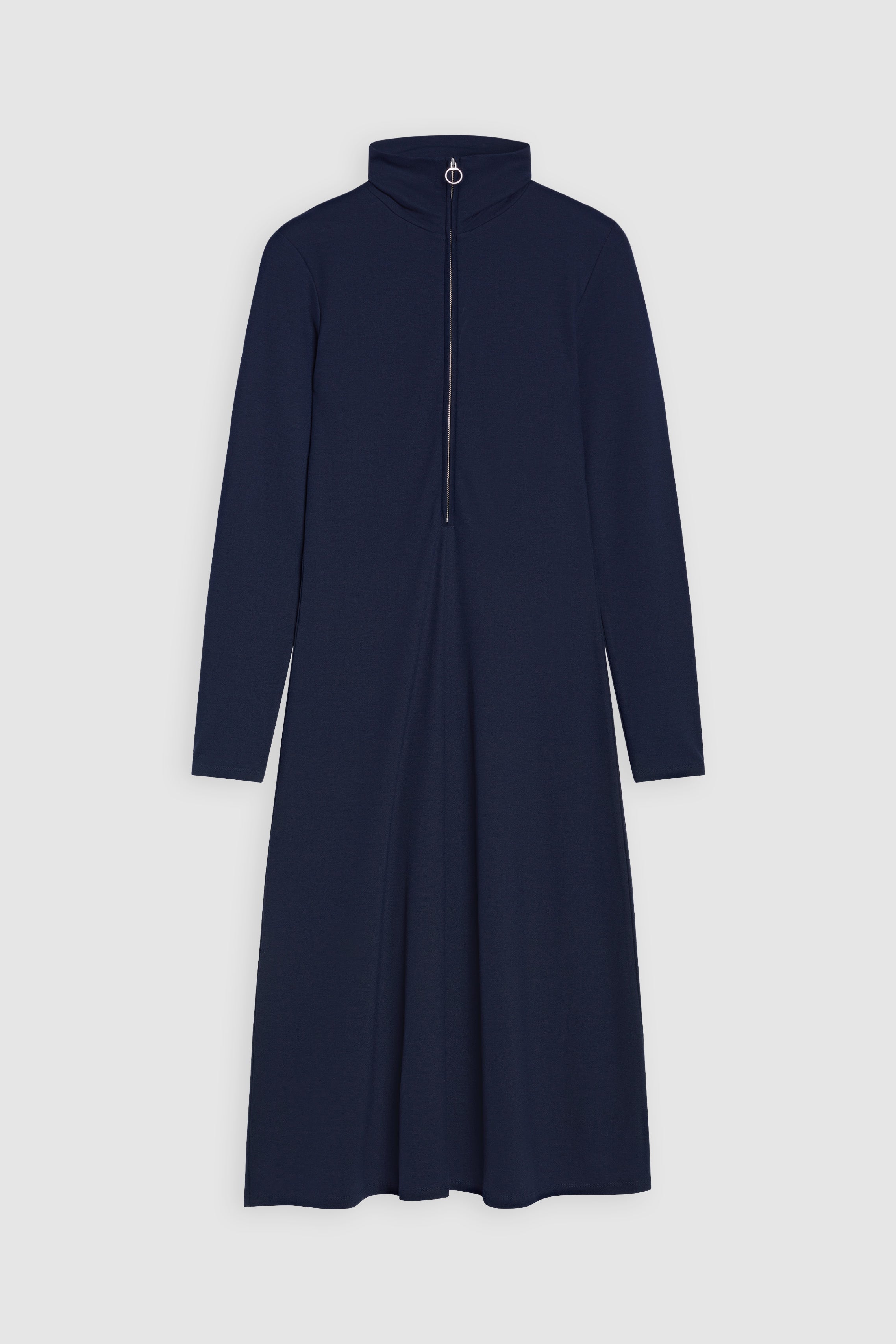 HALF ZIPP JERSEY DRESS