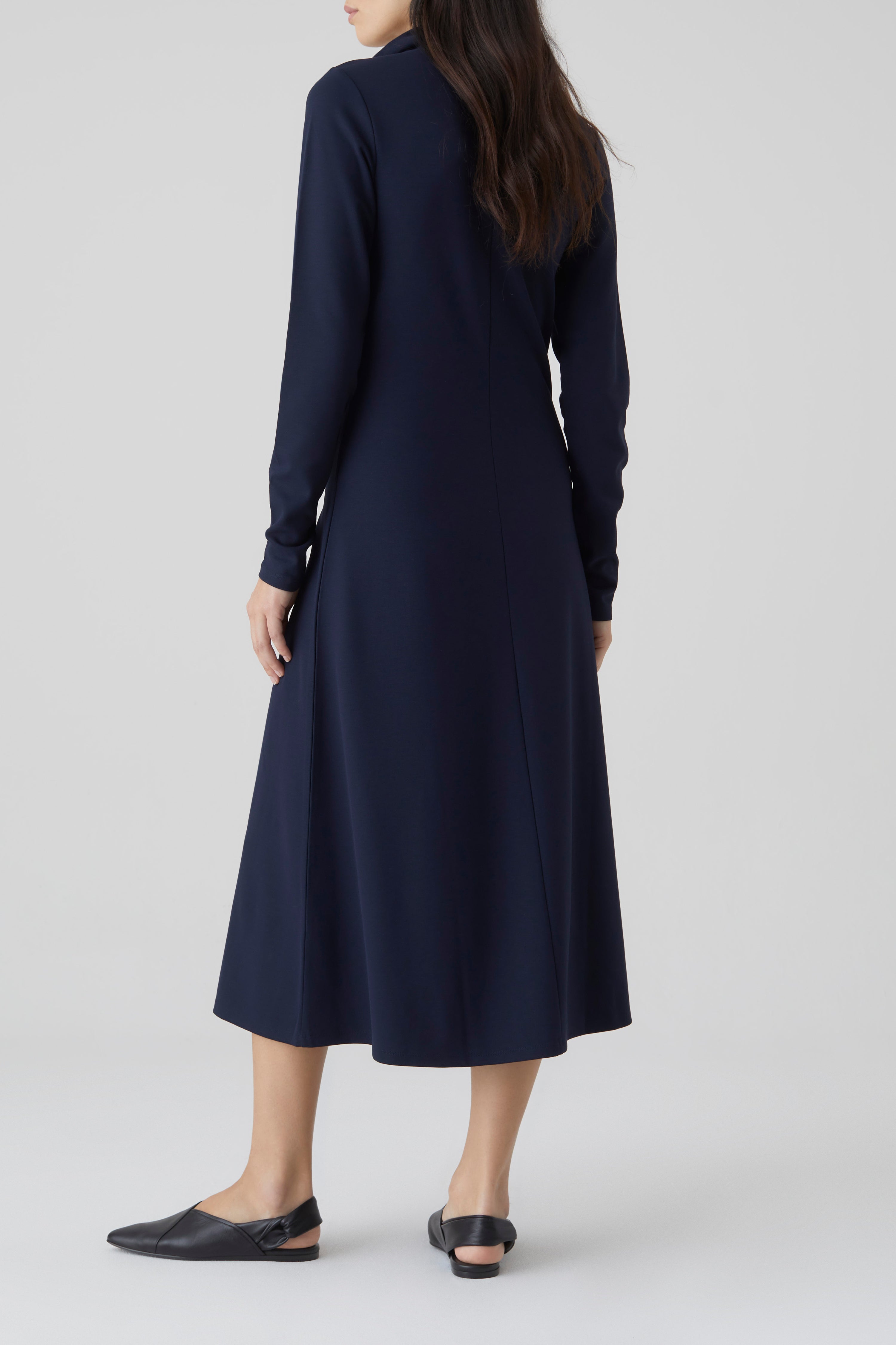 HALF ZIPP JERSEY DRESS