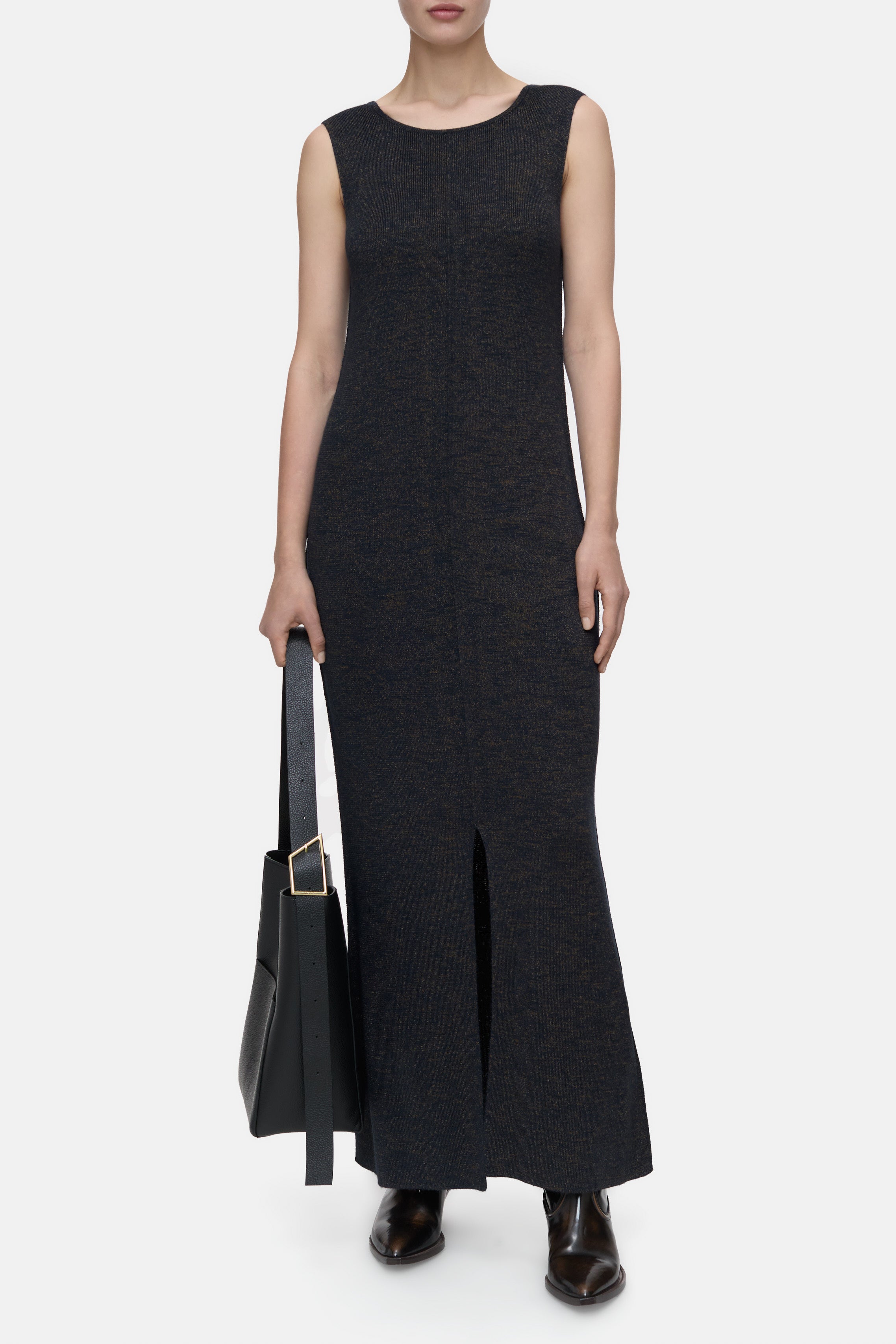 SLEEVELESS RIB DRESS