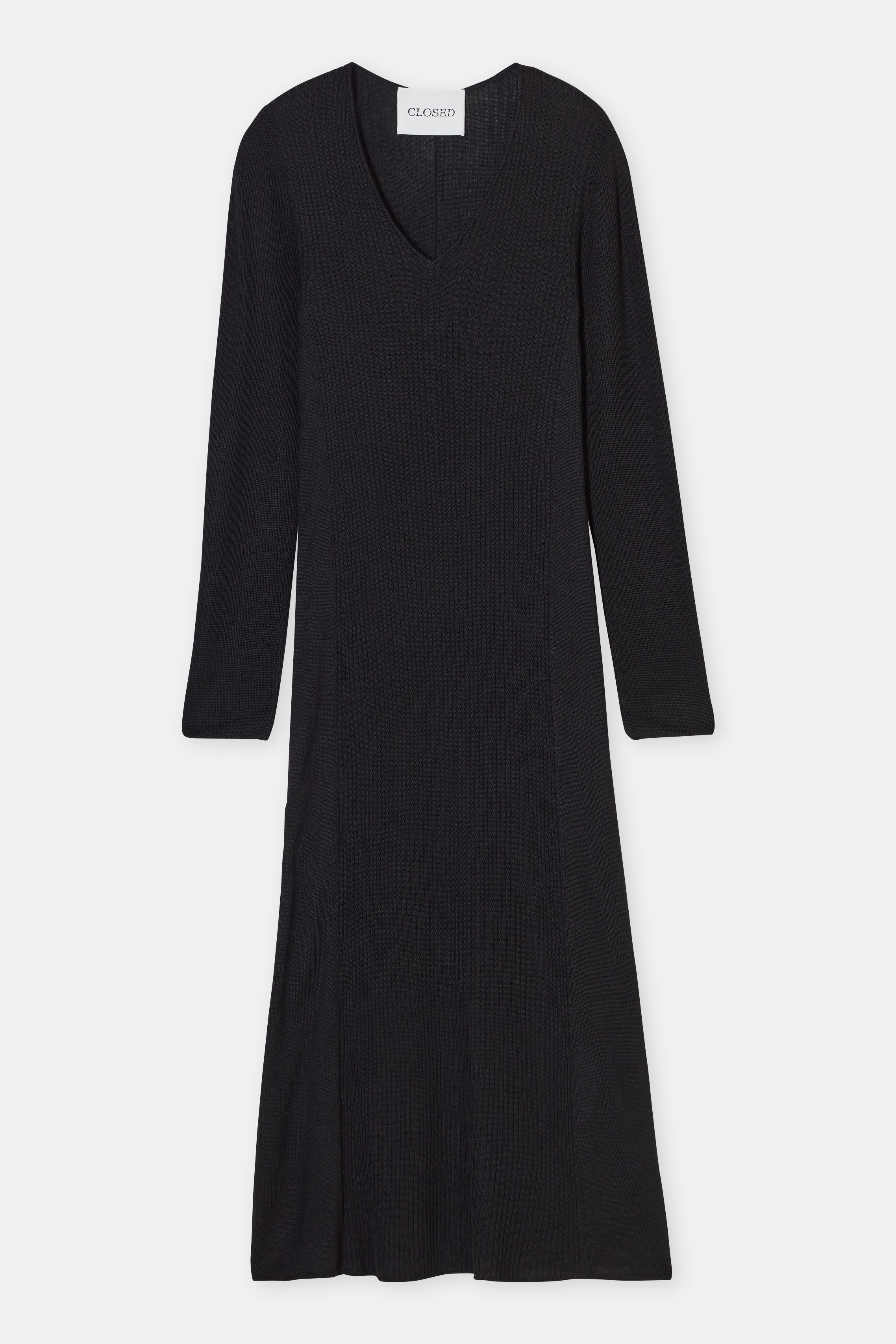 LONG SLEEVE RIB DRESS