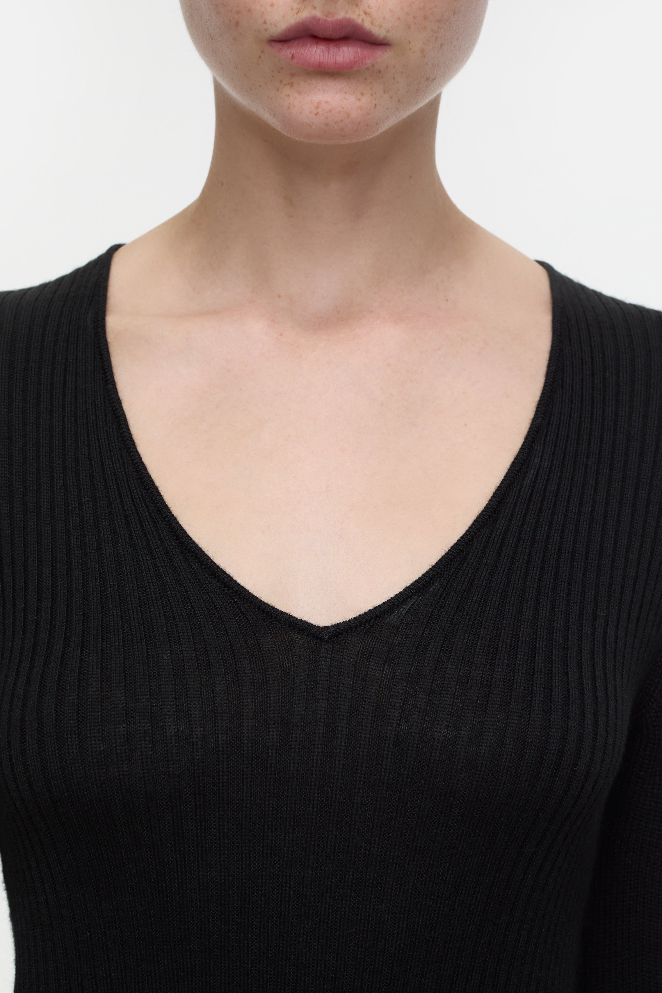 LONG SLEEVE RIB DRESS