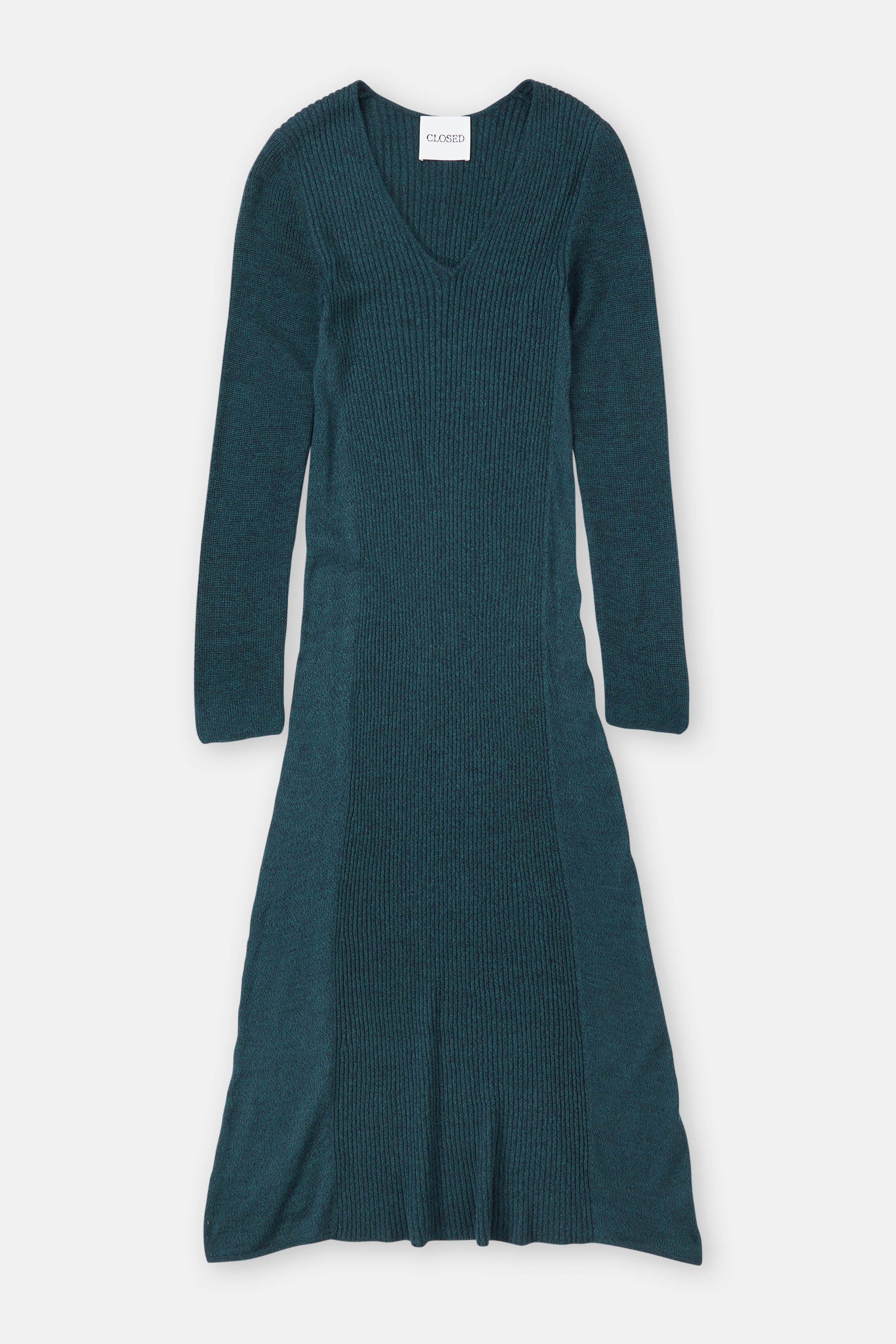 LONG SLEEVE RIB DRESS