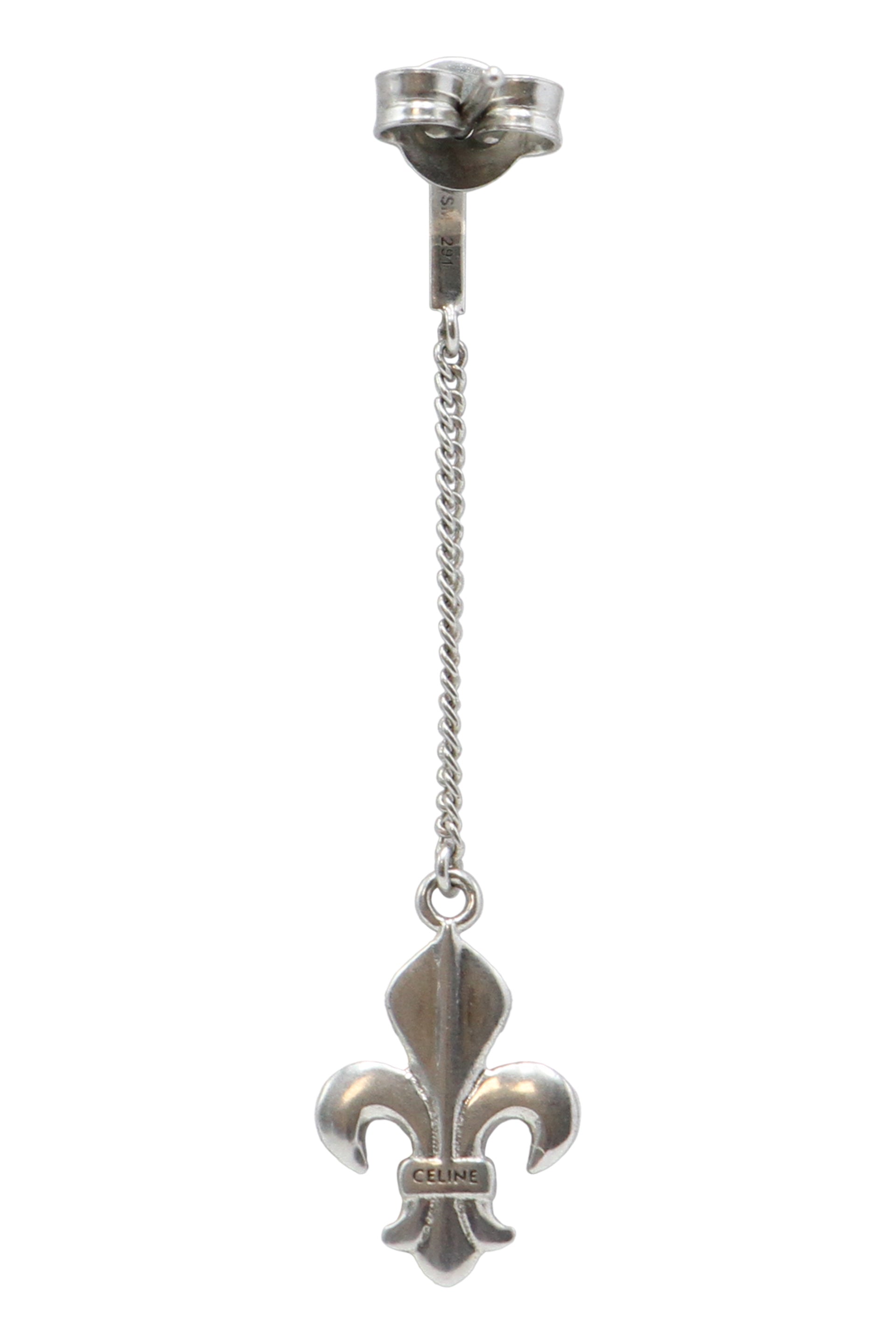 Fleur De Lys silver earring