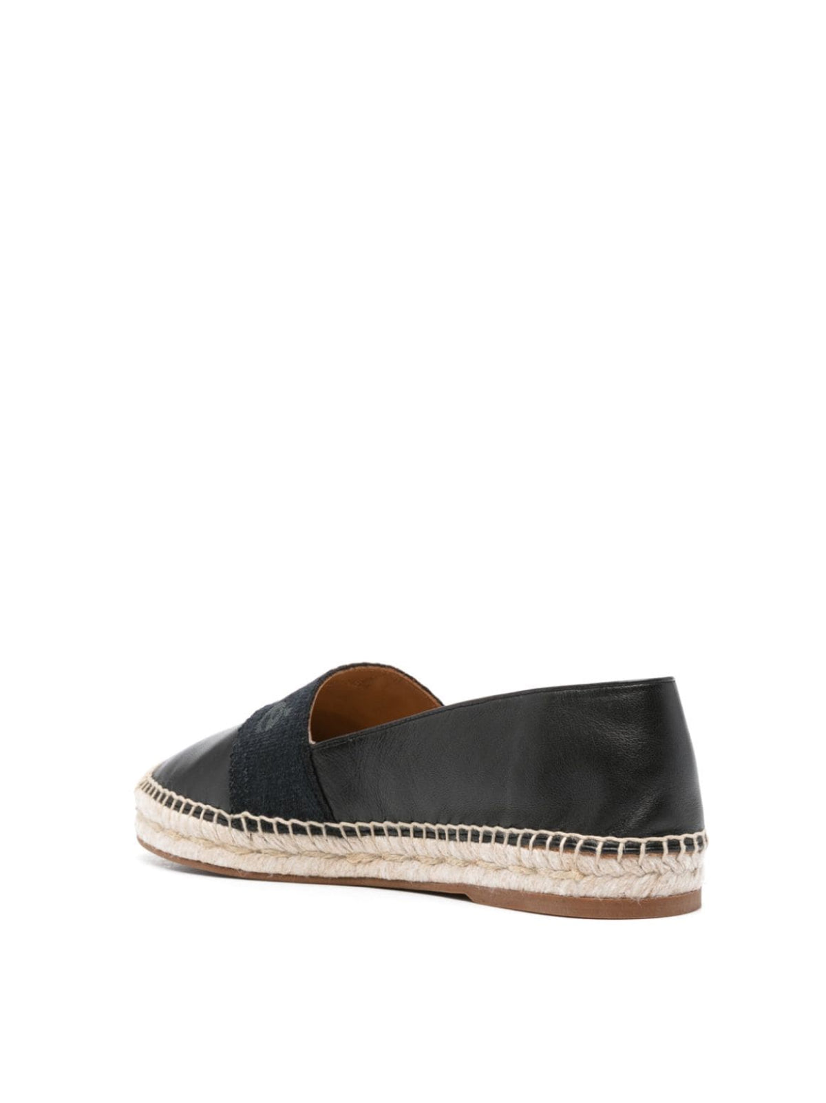 Piia Flat Logo Leather Espadrilles