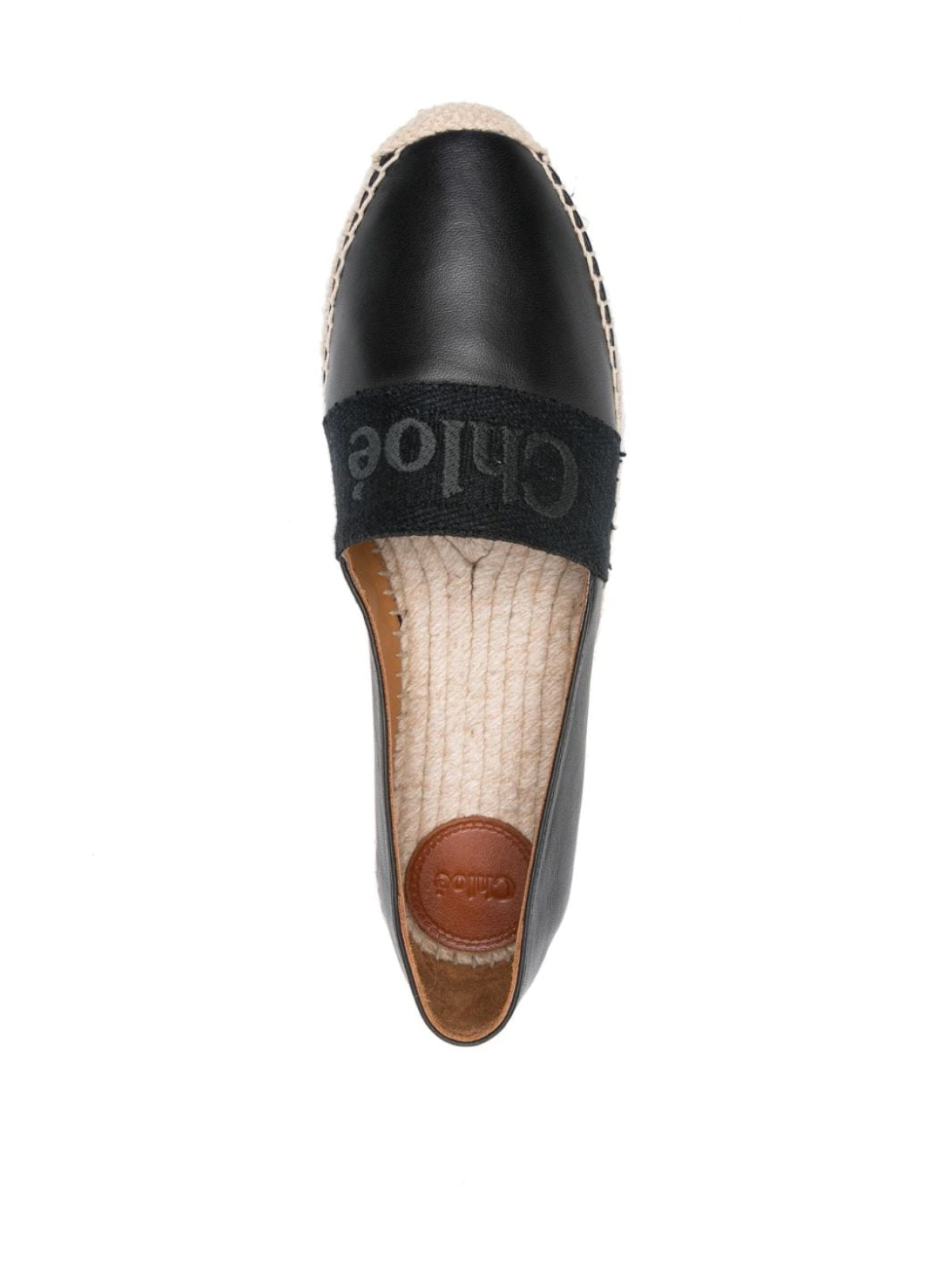 Piia Flat Logo Leather Espadrilles