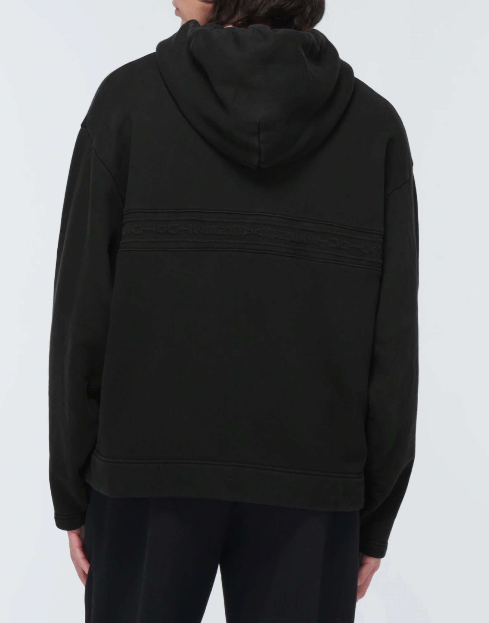 Acne Studios-OUTLET-SALE-Farmy Chain Rib Logo Tape Hoodie-ARCHIVIST