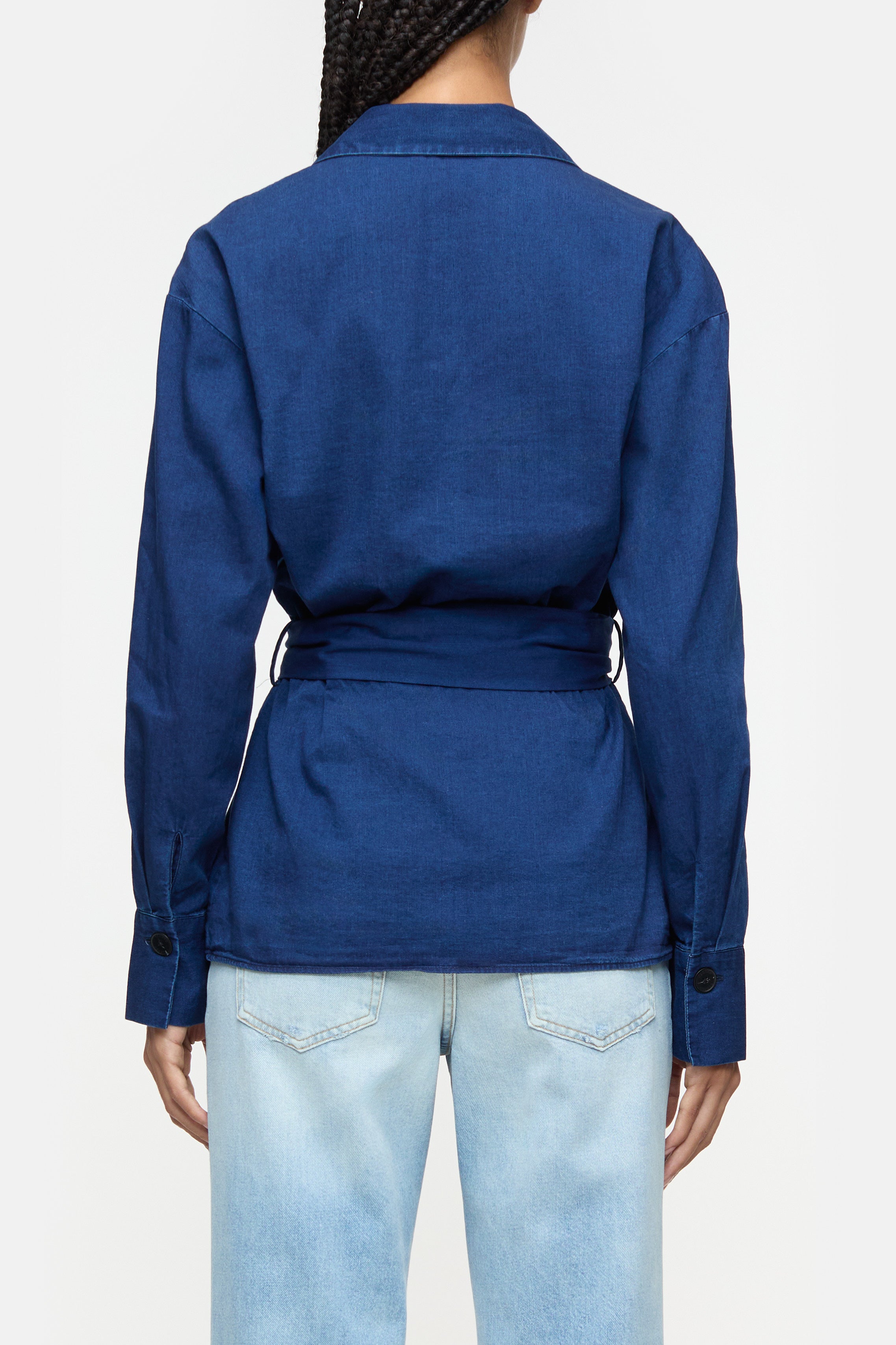 BELTED WRAP BLOUSE-Hemden & Blusen-Closed-ARCHIVIST