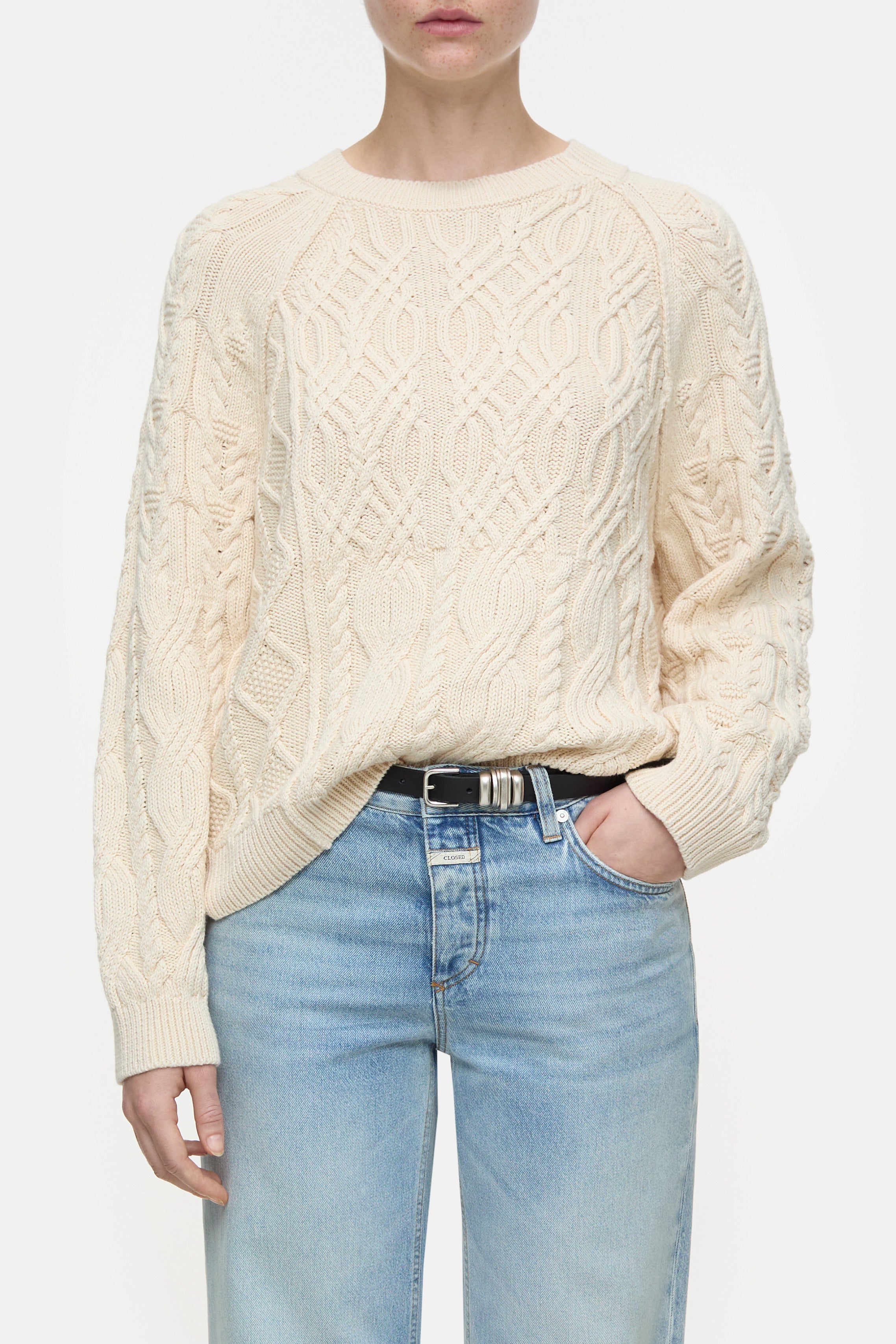 CREW NECK LONG SLEEVE-Strick & Pullover-Closed-XXS-IVORY-ARCHIVIST