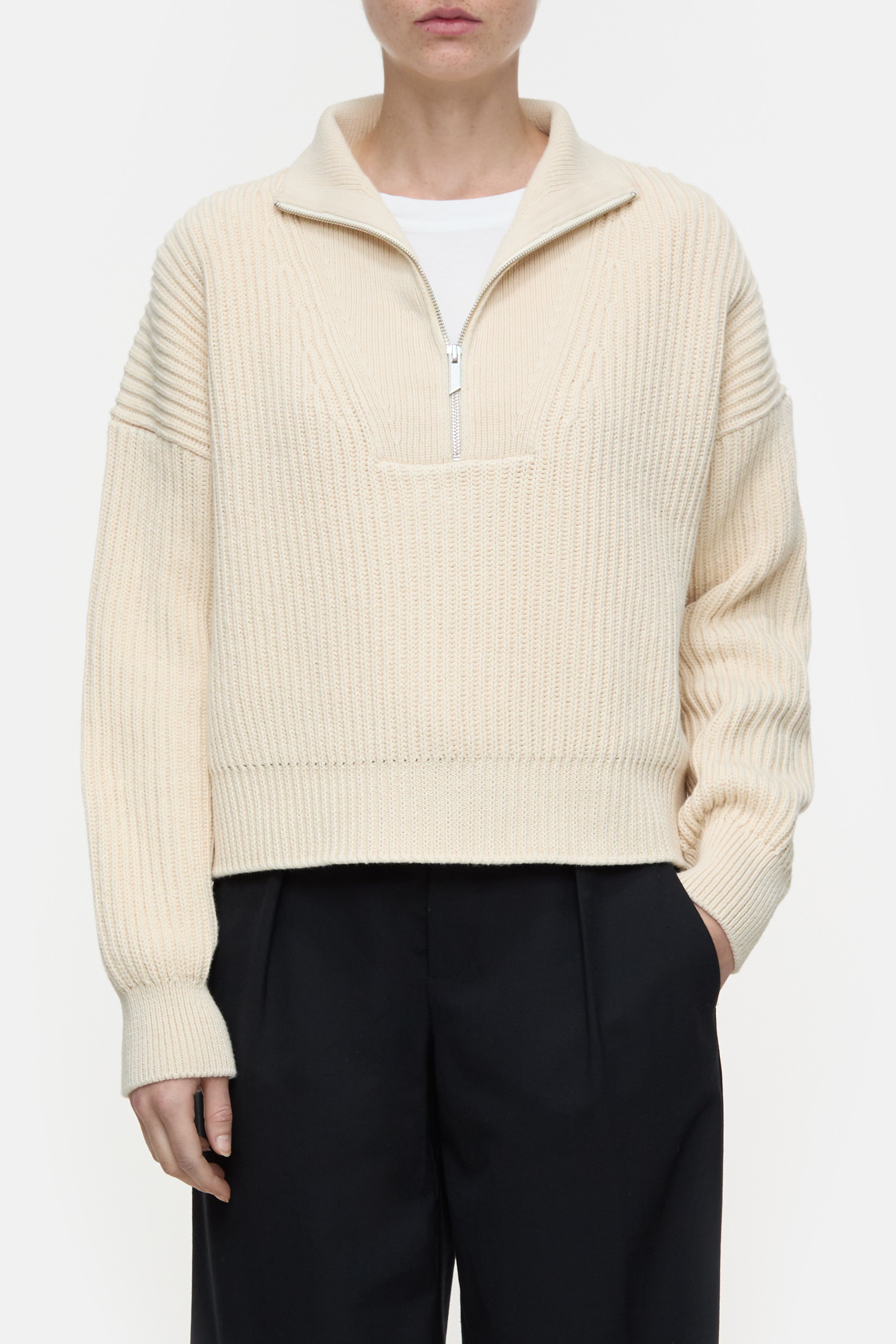 CROPPED TROYER-Strick & Pullover-Closed-XXS-IVORY-ARCHIVIST