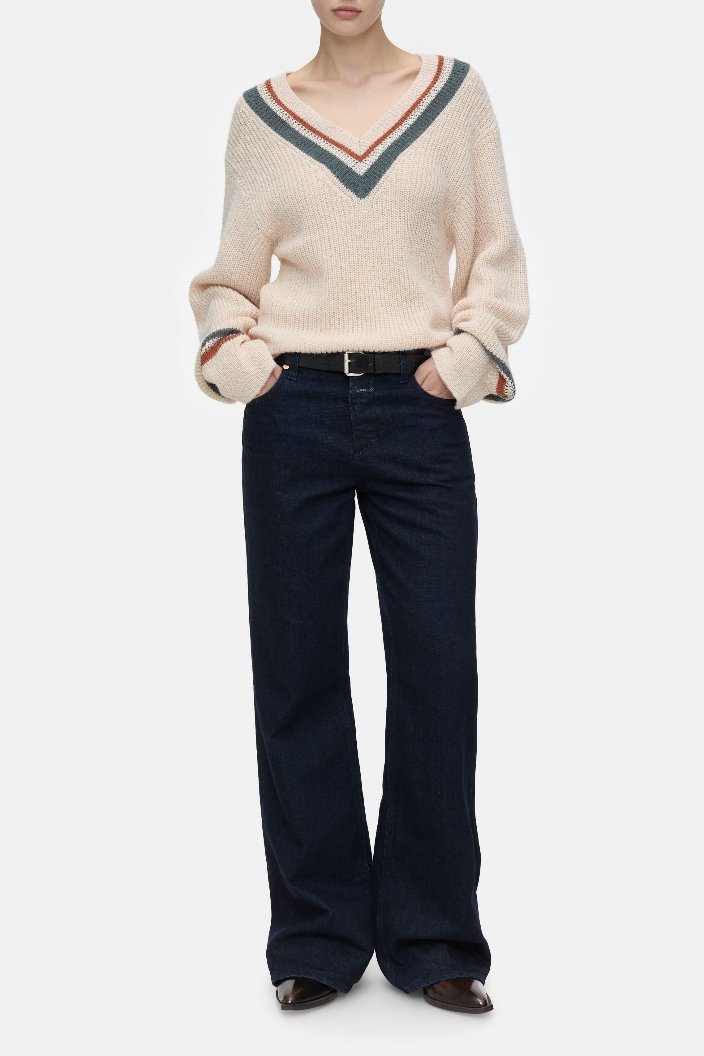 DEEP V-NECK-Strick & Pullover-Closed-XXS-ALBICOCCA-ARCHIVIST