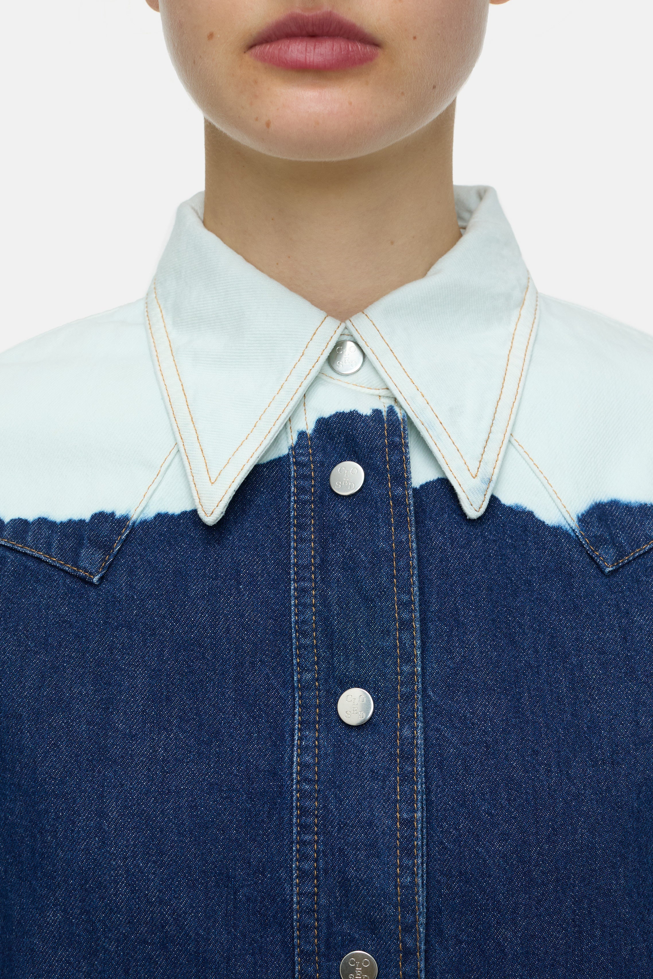 DENIM WESTERN SHIRT-Hemden & Blusen-Closed-ARCHIVIST