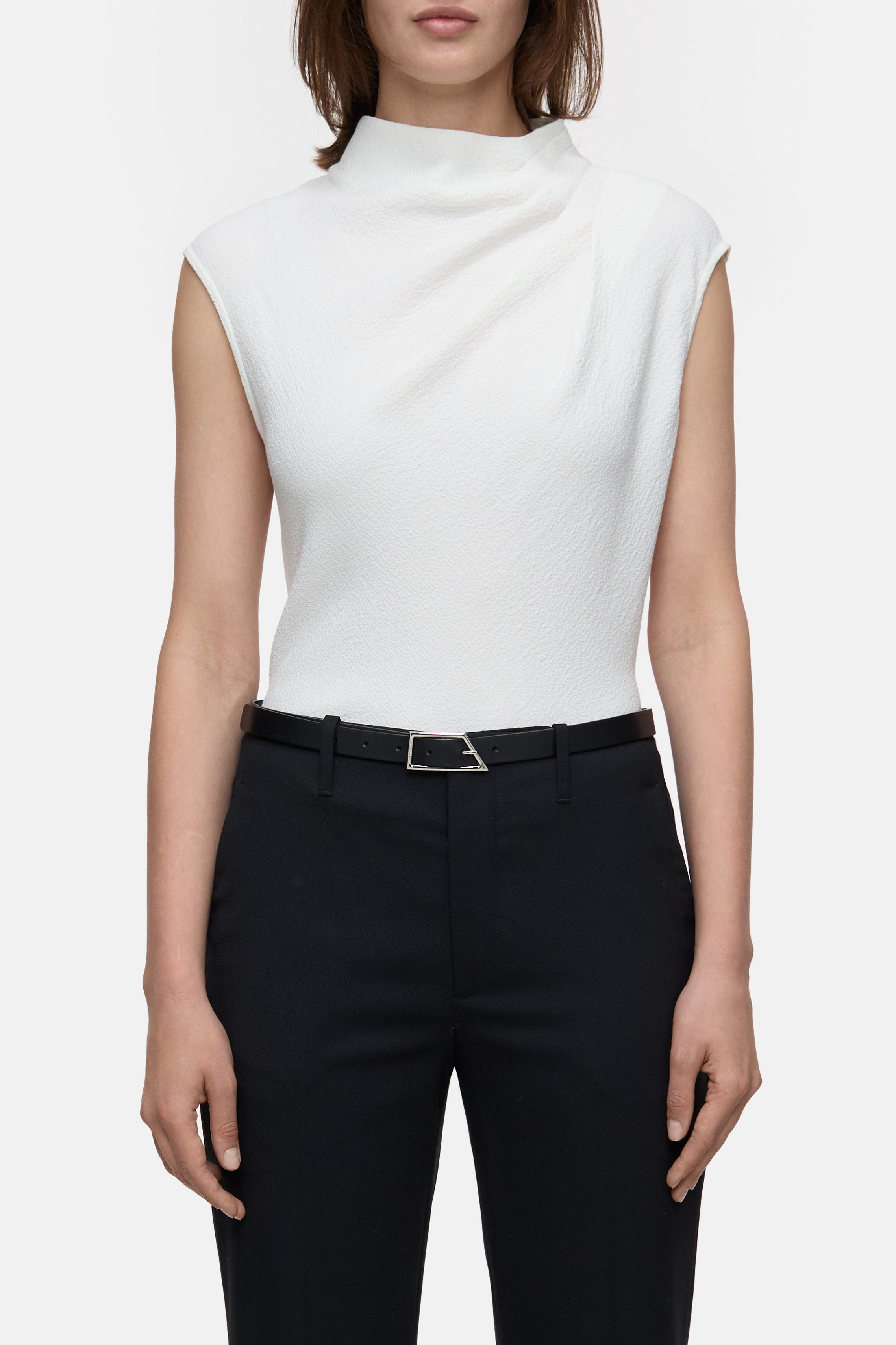 DRAPED TOP SHIRTS & BLOUSES-Hemden & Blusen-Closed-XXS-IVORY-ARCHIVIST