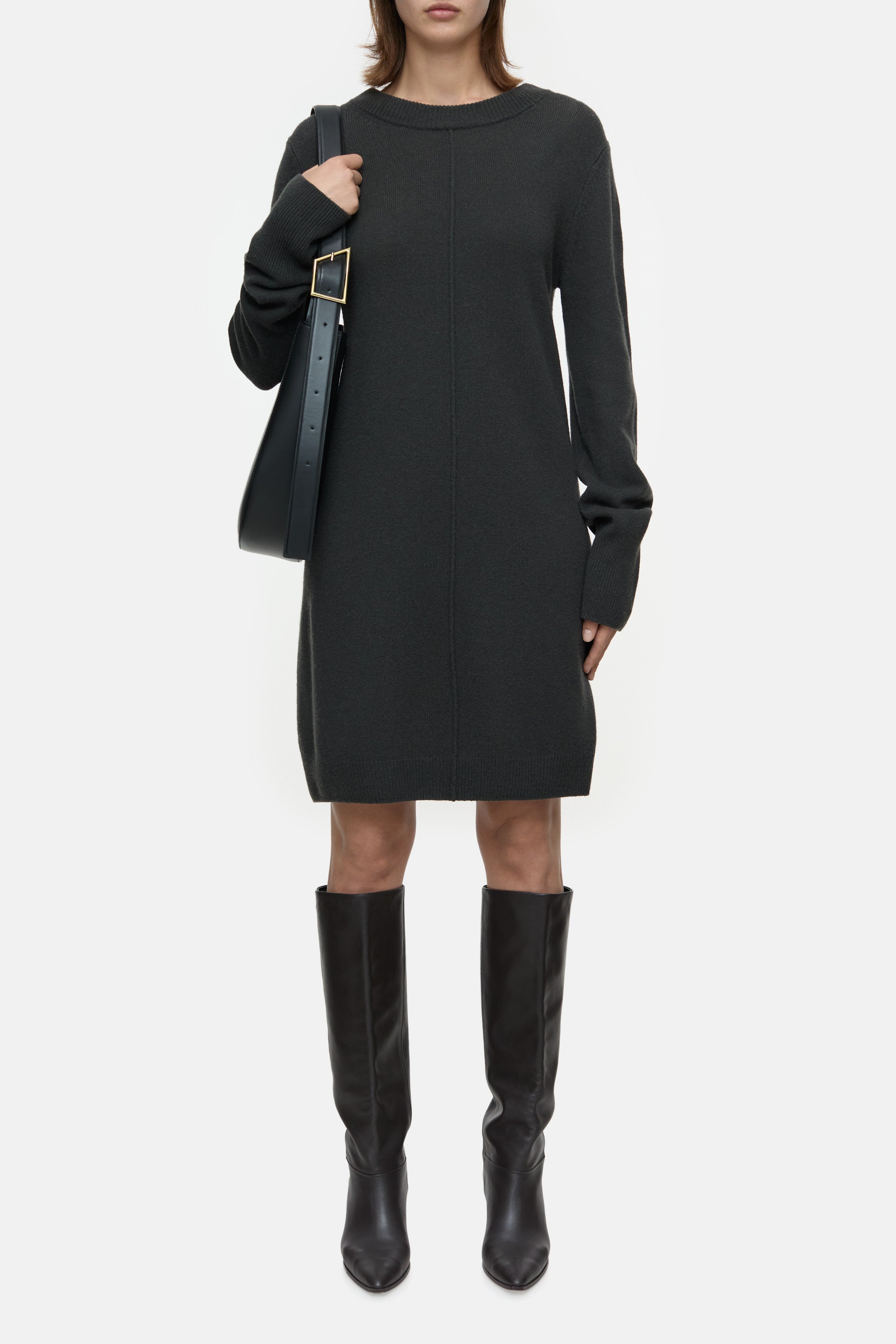 OVERWASHED WOOL DRESS-Kleider & Röcke-Closed-XXS-IRISH COFFEE-ARCHIVIST