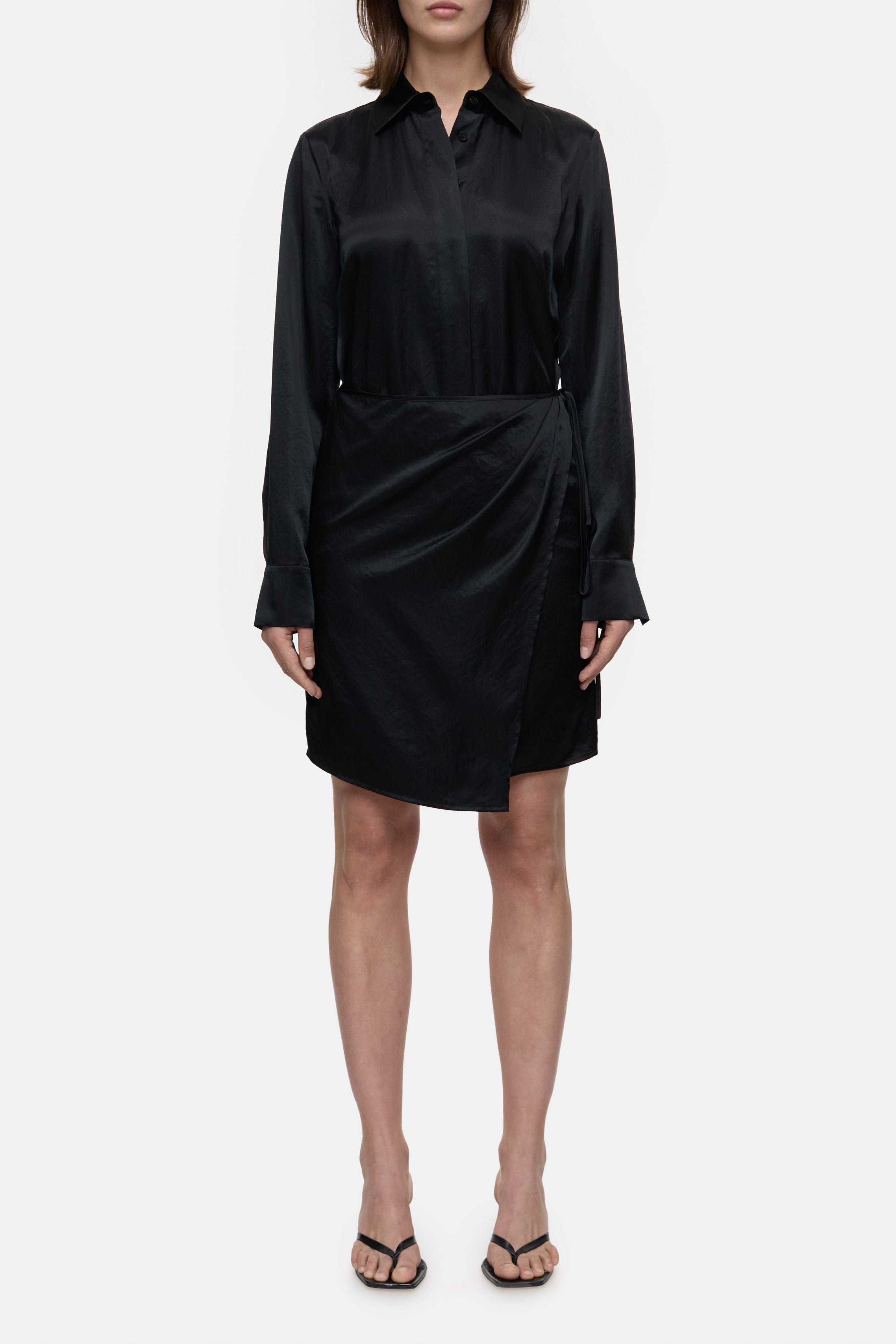 SHORT WRAP DRESS-Kleider & Röcke-Closed-XXS-BLACK-ARCHIVIST