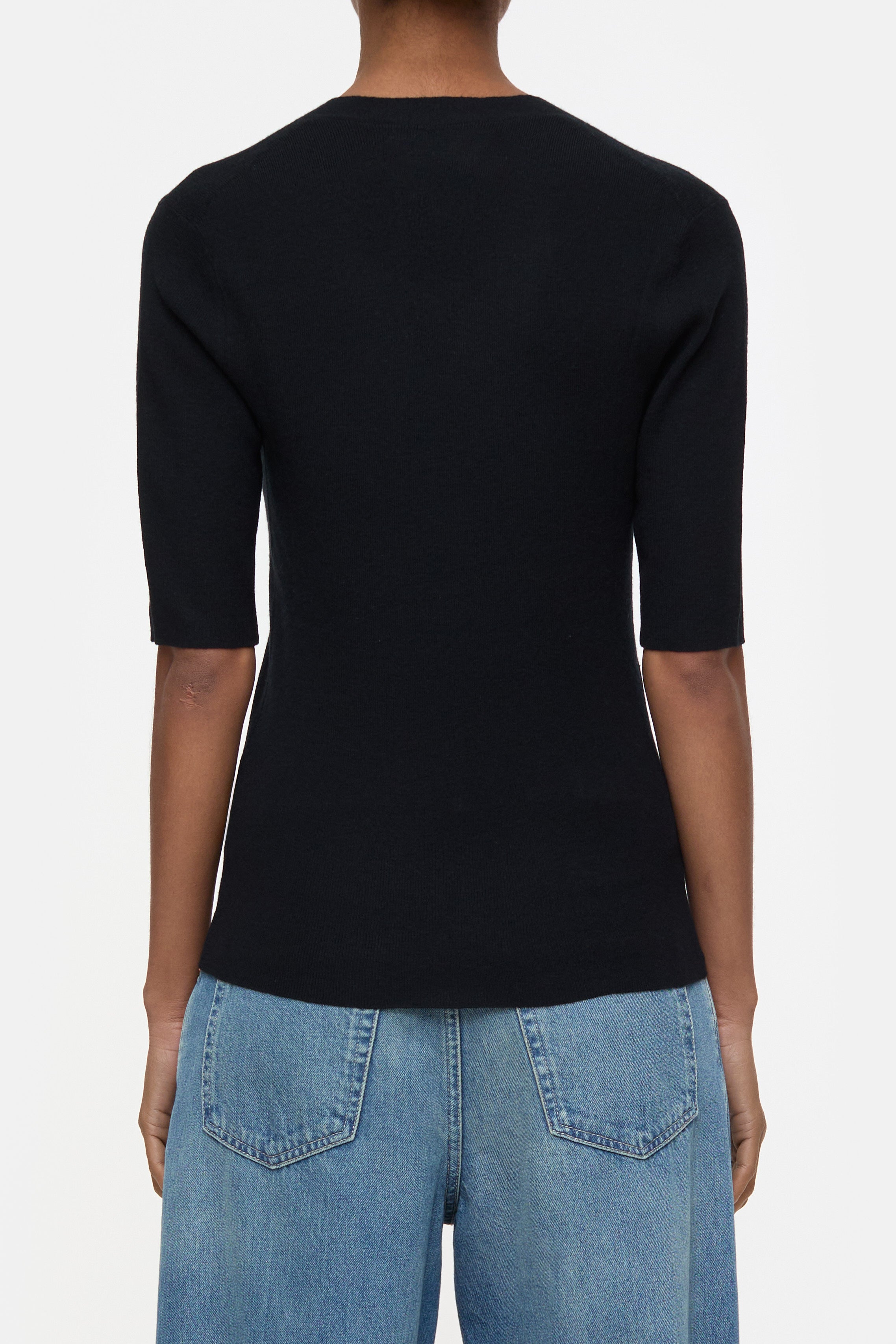 SLIM VNECK SHORT SLEEVE KNITS-Strick & Pullover-Closed-ARCHIVIST